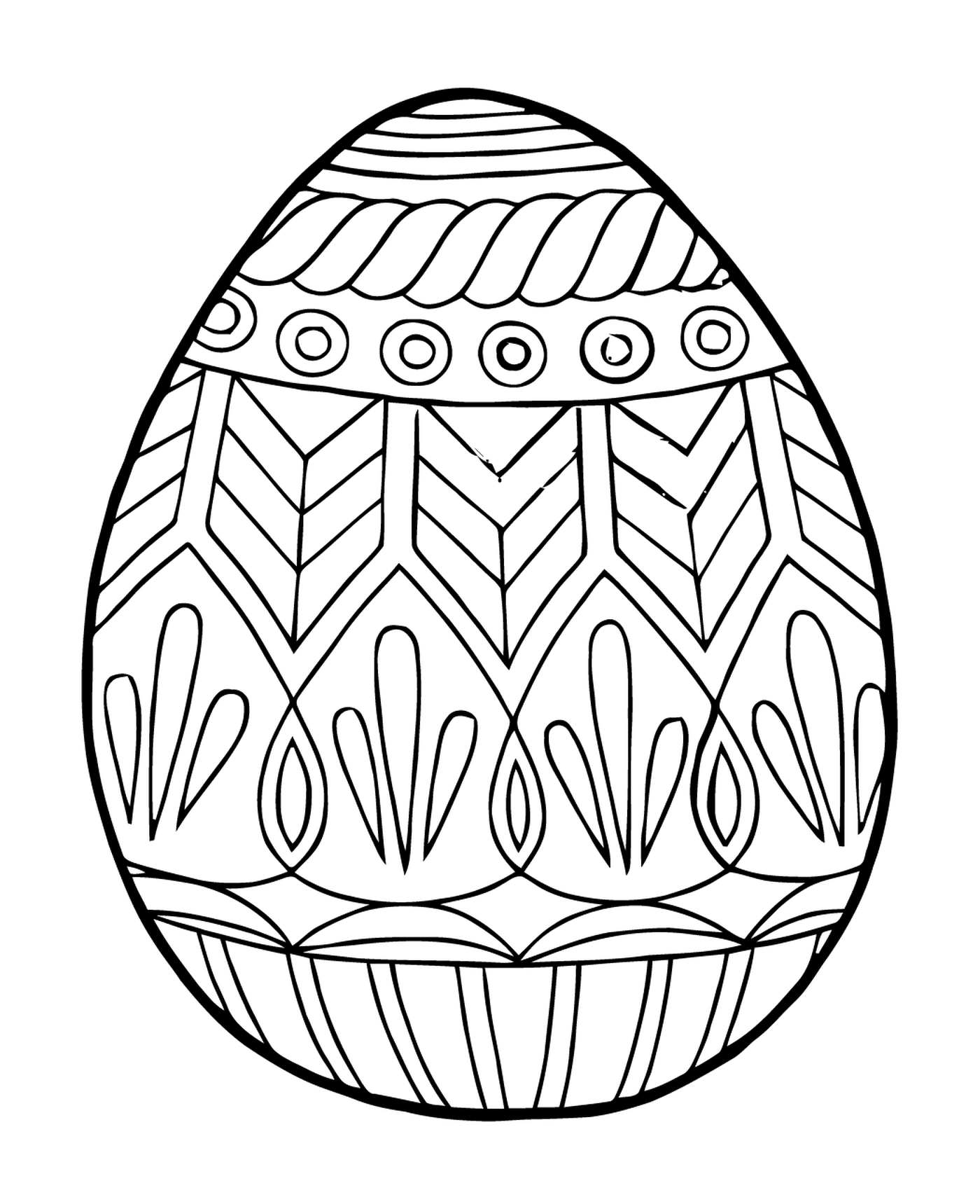  Páscoa Adulto Stress Reliever Mandala, um ovo colorido 