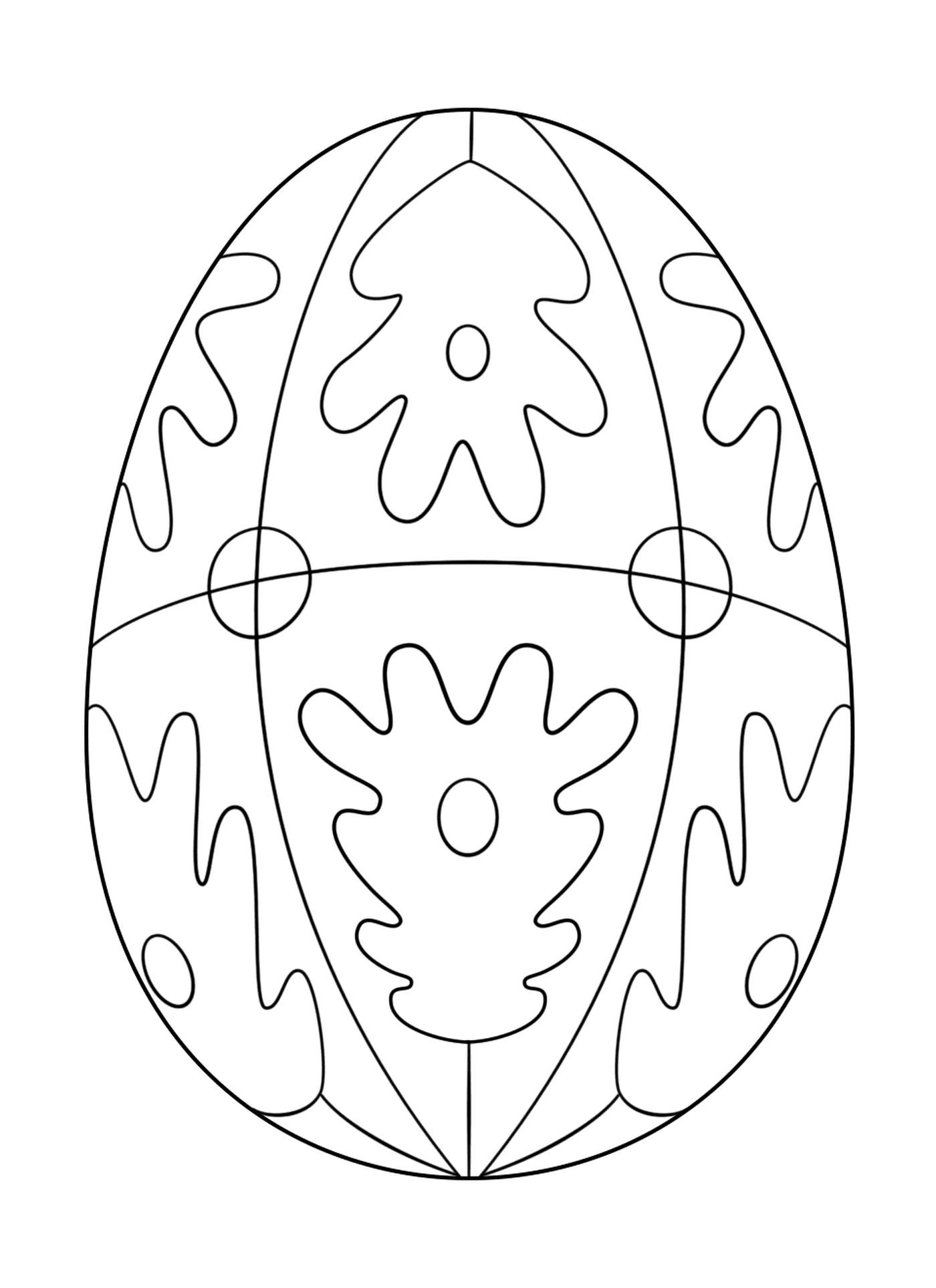  Ovo de Páscoa com padrão geométrico 