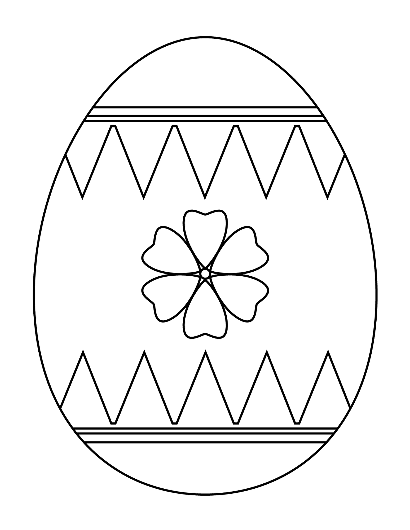  Ovo de Páscoa com uma flor 