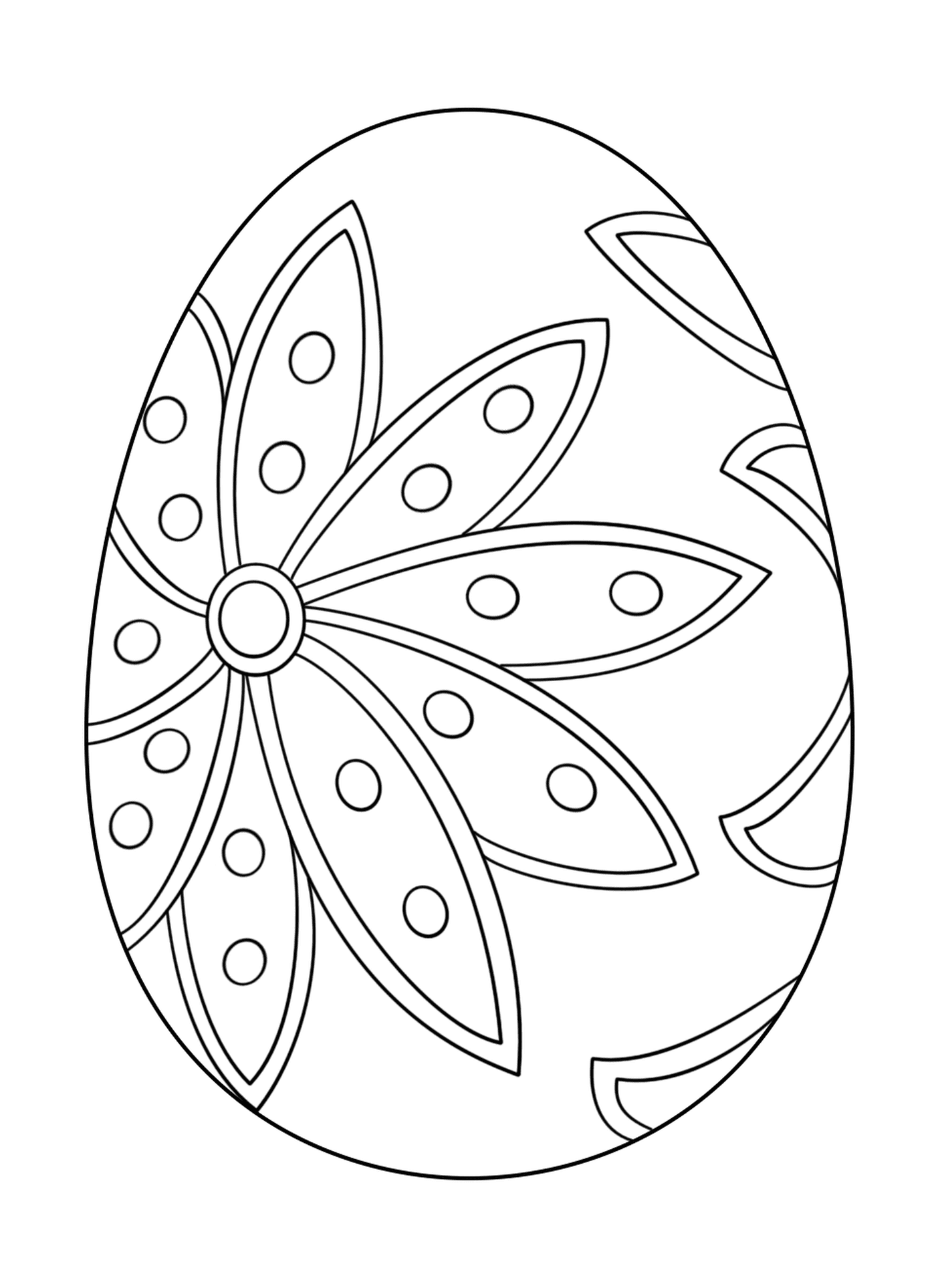  Ovo de Páscoa elegante com padrão floral 