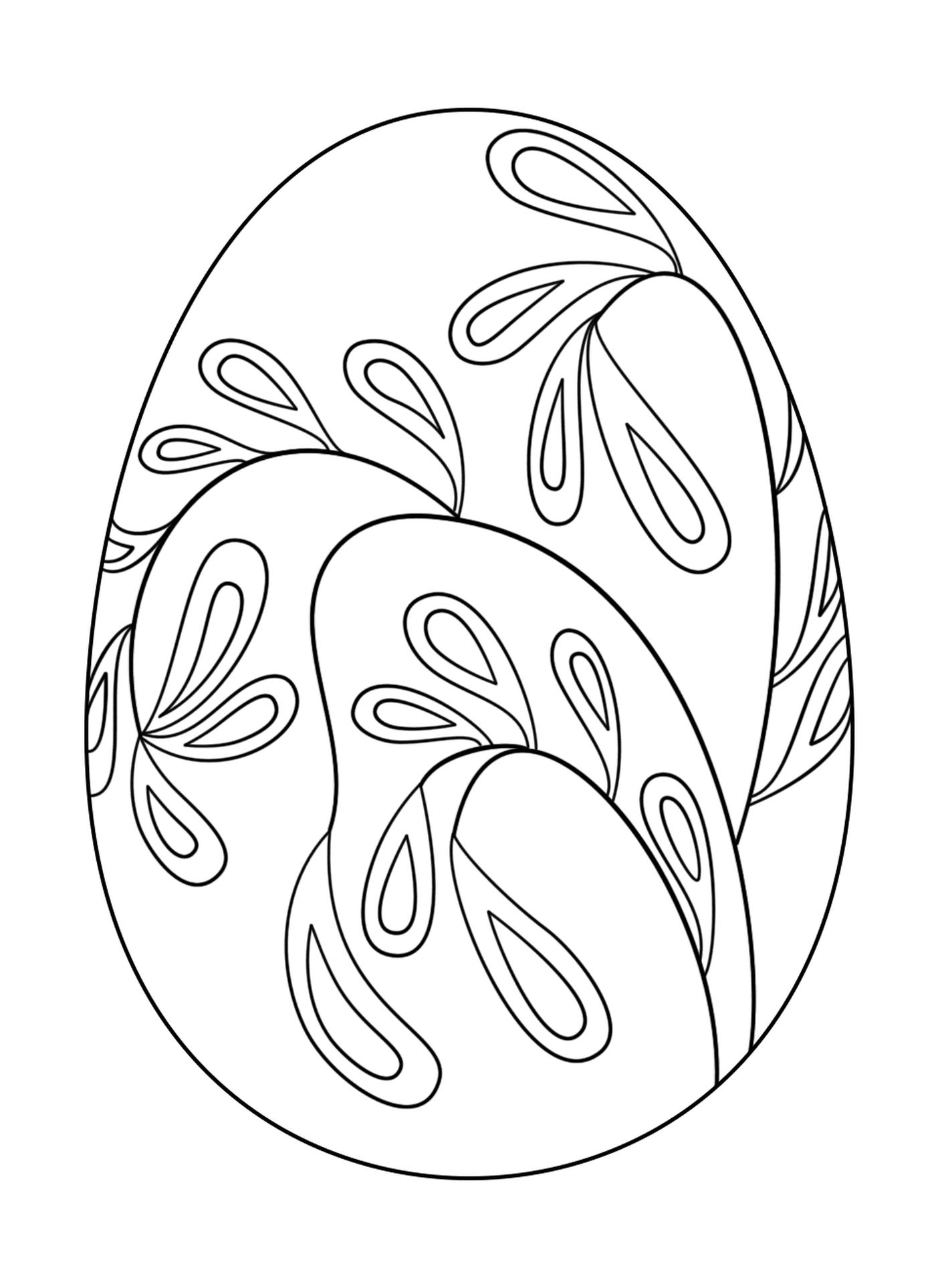  Ovo de Páscoa com padrão floral 