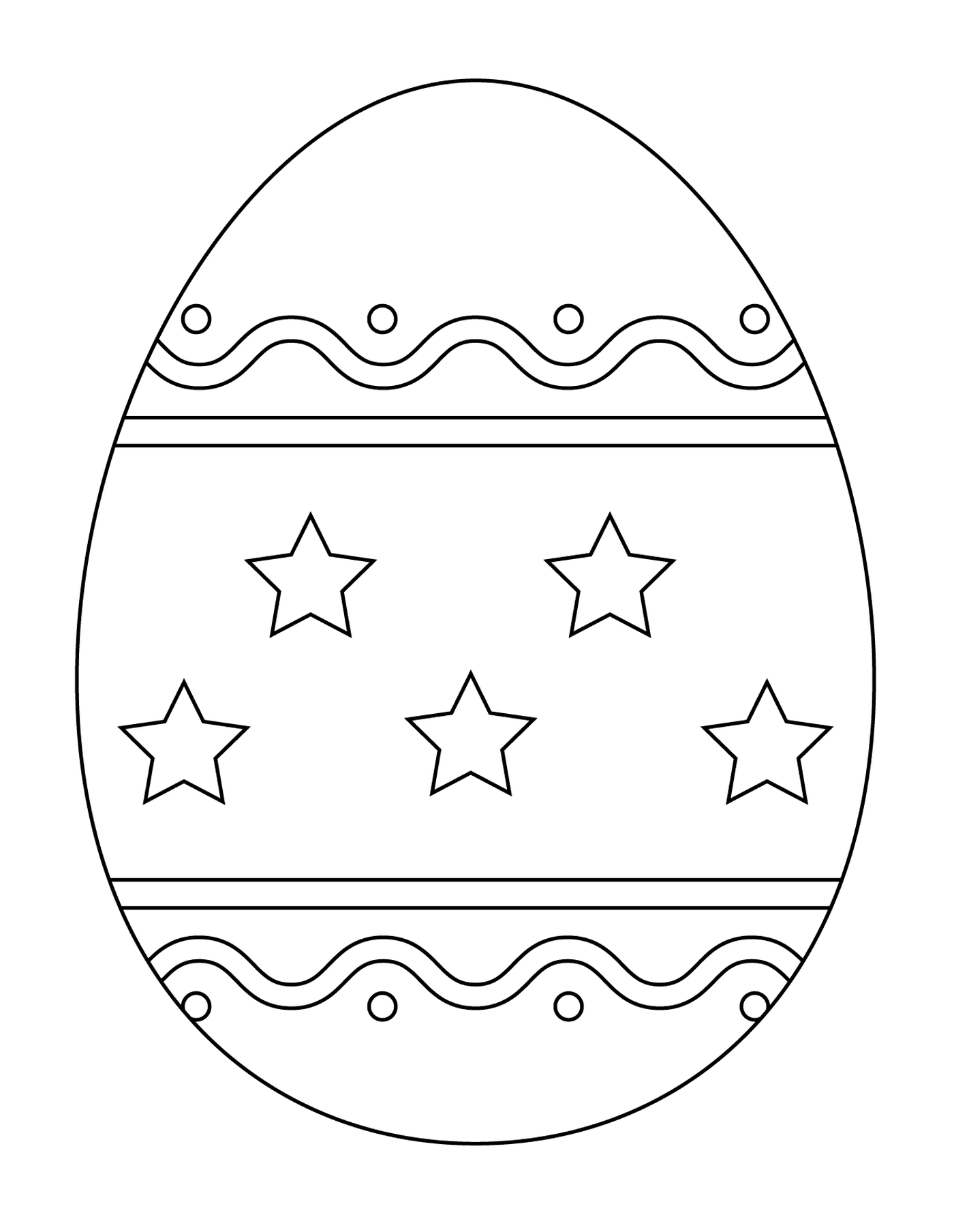  Ovo de Páscoa com um padrão simples 
