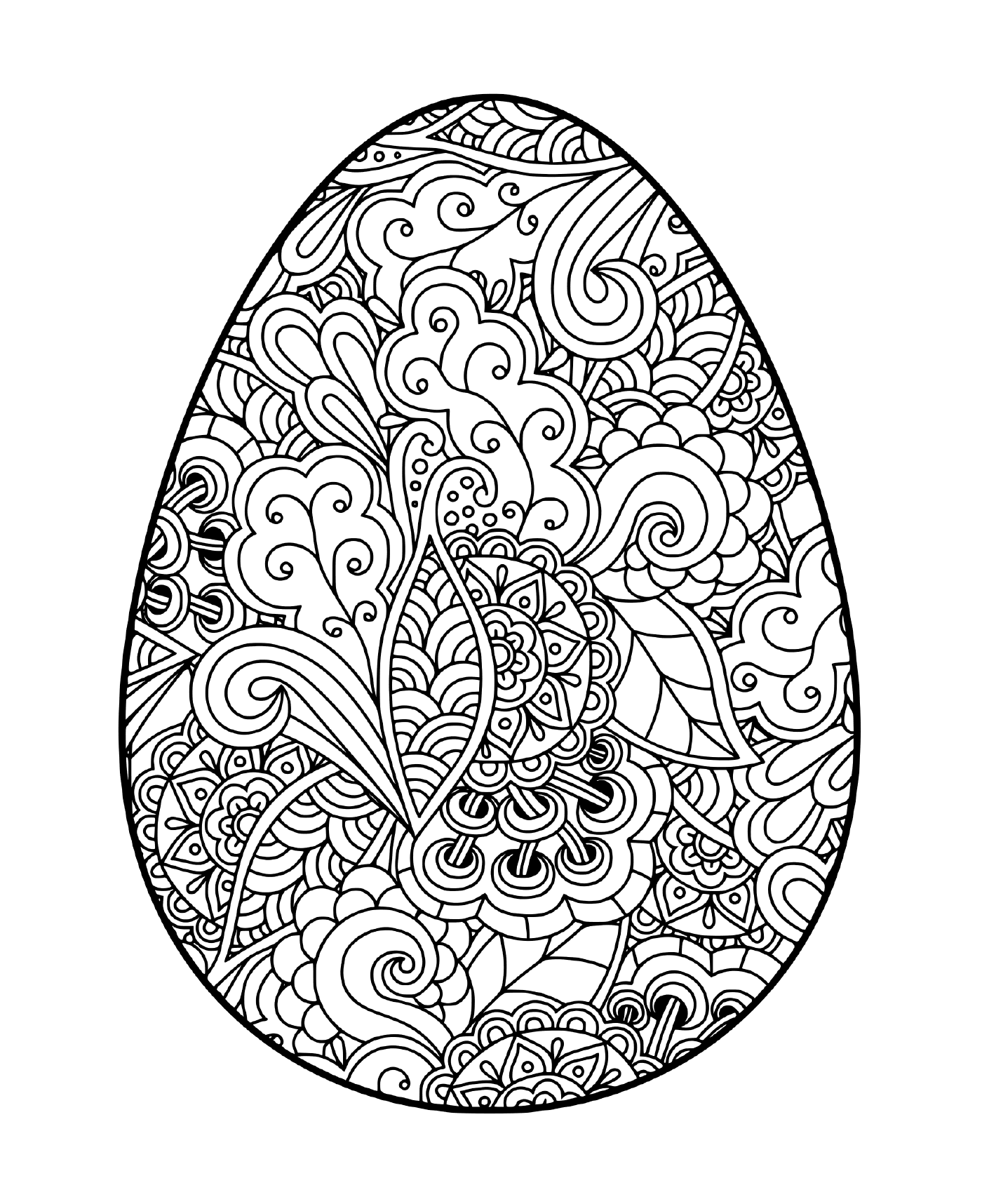  Ovo de Páscoa para adultos com padrão floral 