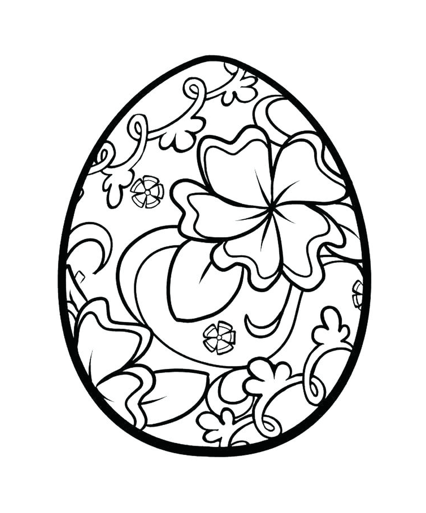  Ovos de Páscoa com padrão de flor 