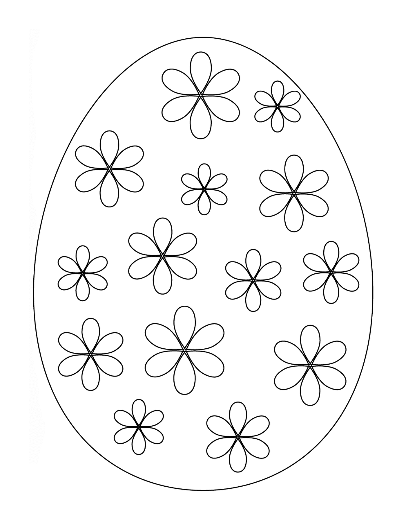 Ovo de Páscoa com flores 