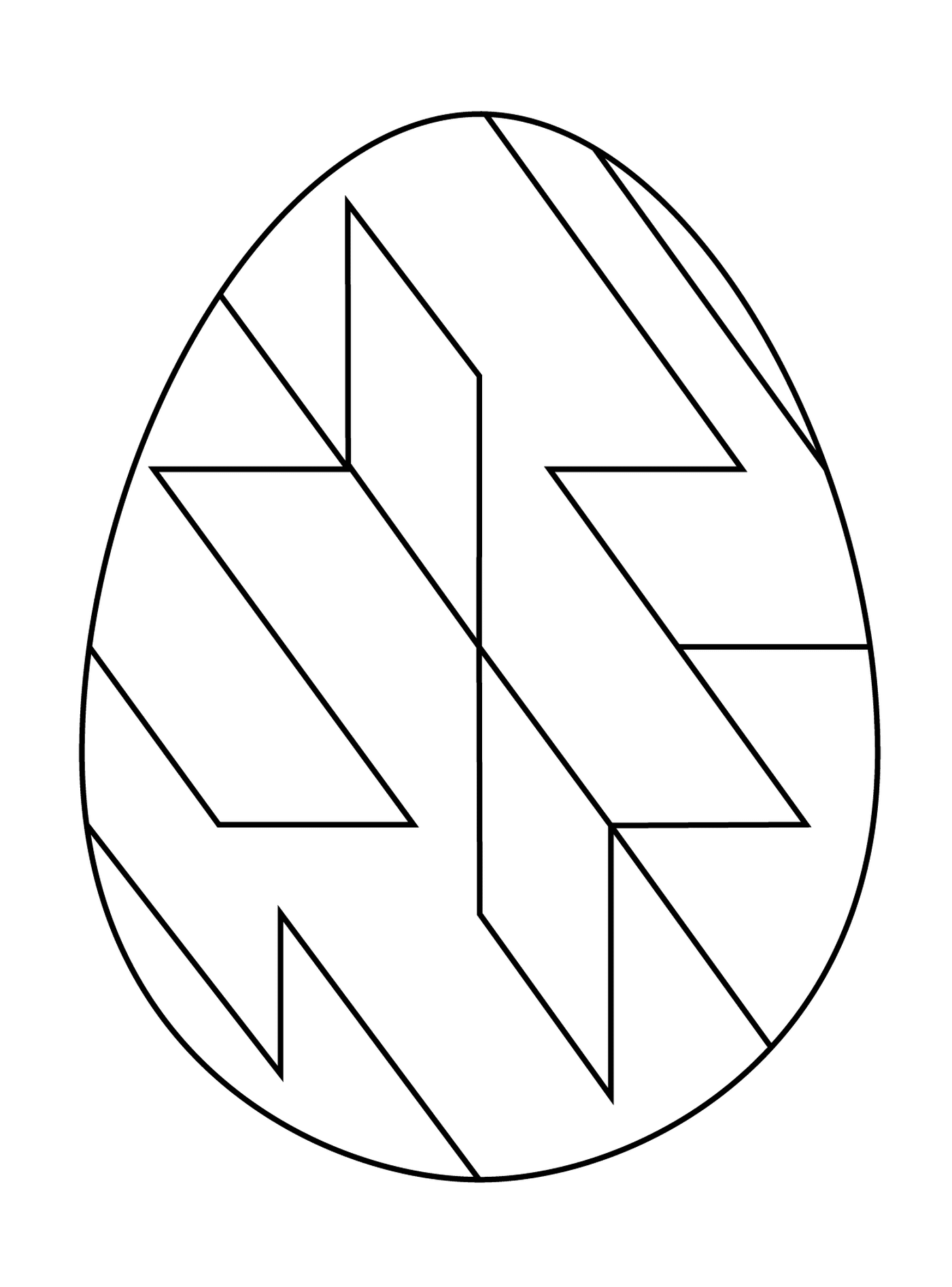  Ovo de Páscoa com um padrão geométrico abstrato 