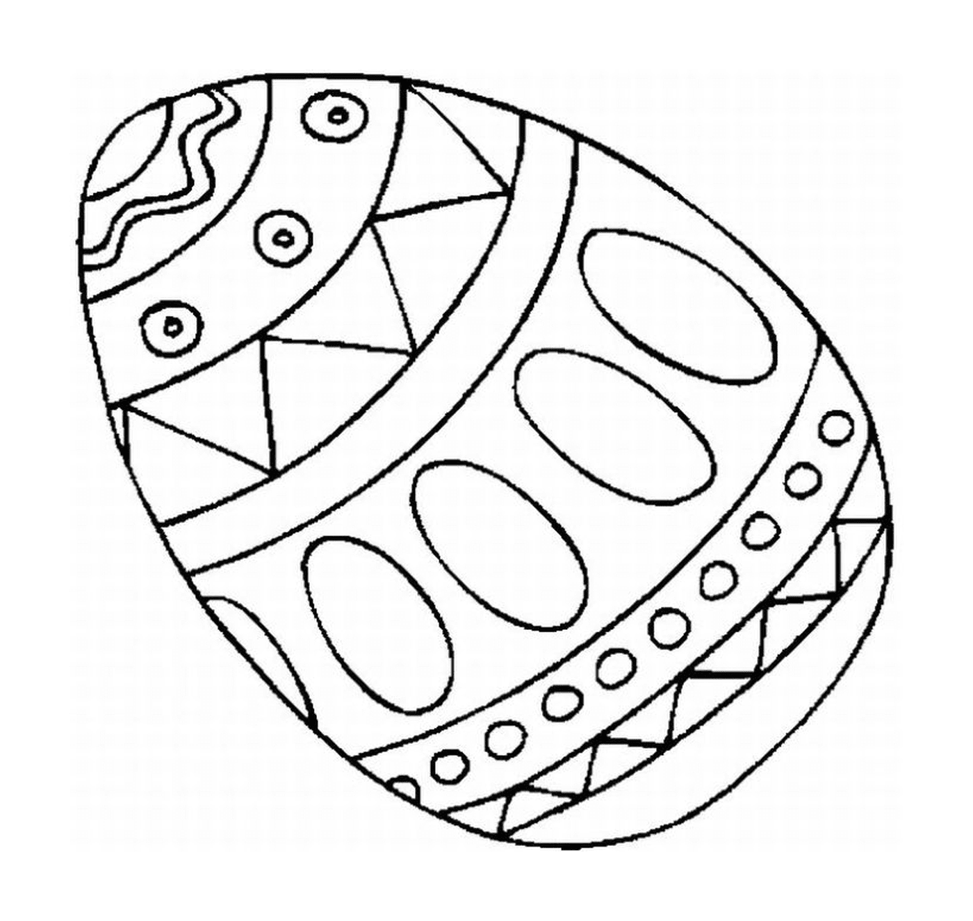  Um ovo de Páscoa para colorir para crianças 
