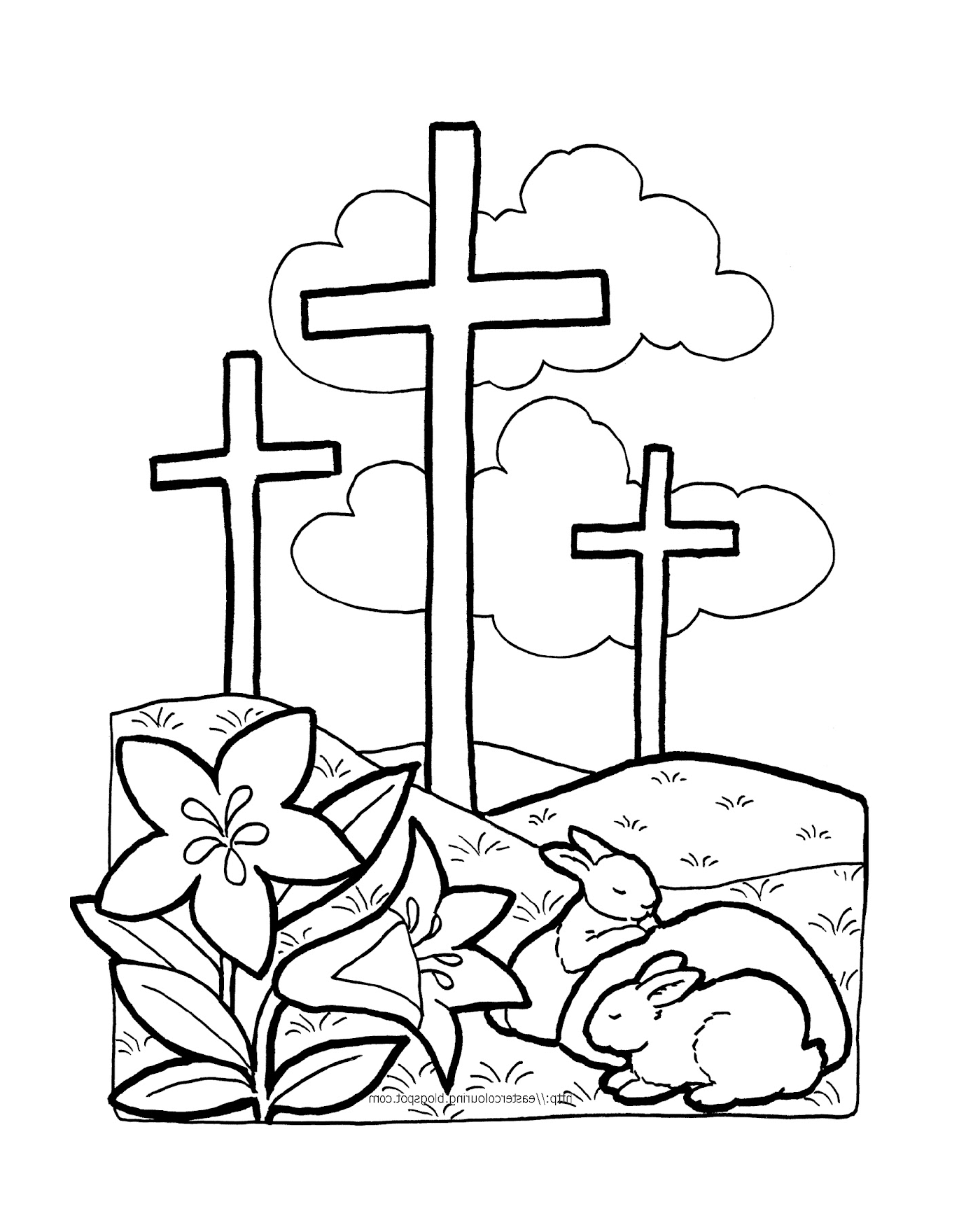  Uma cruz e flores 