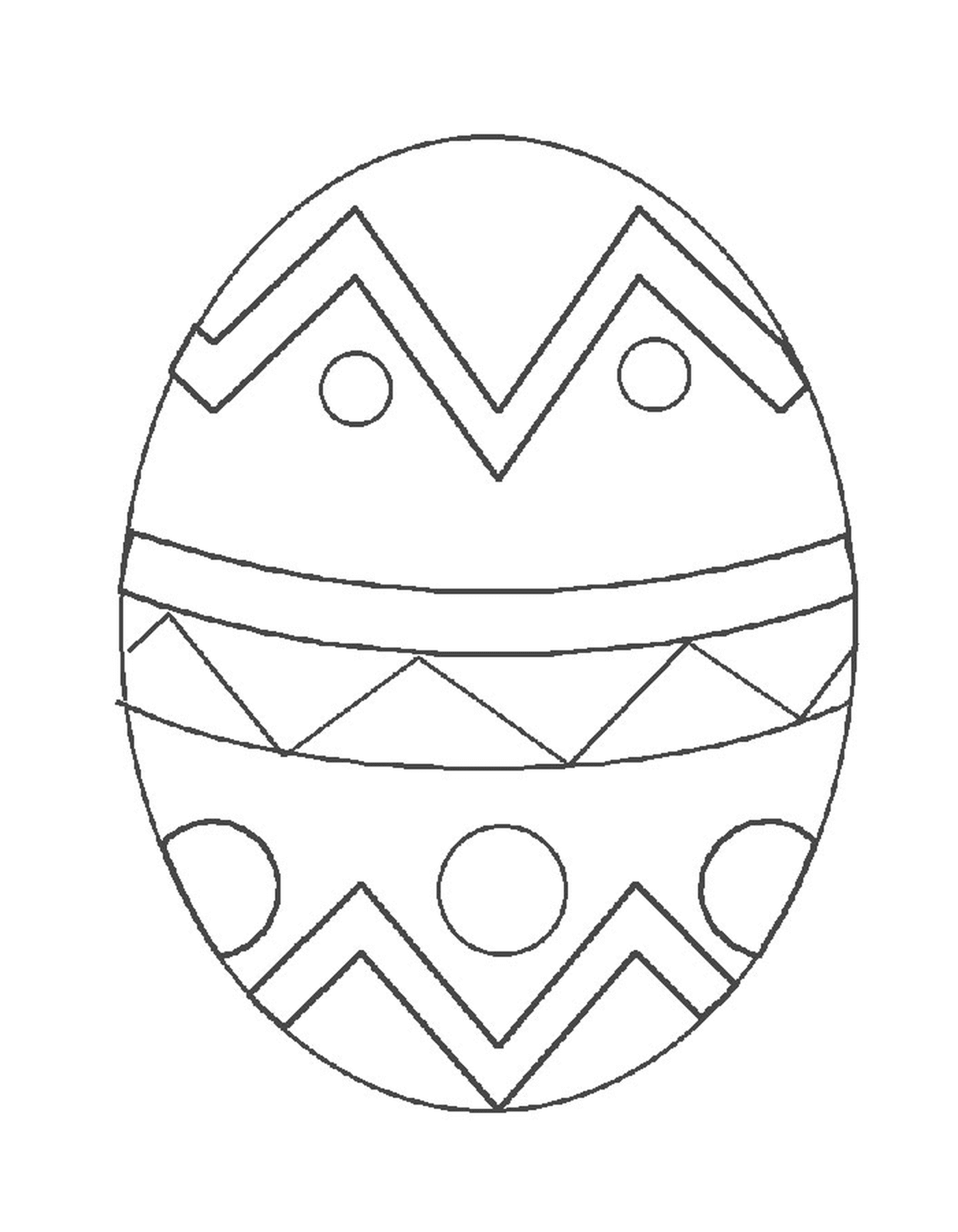  Um ovo de Páscoa com um padrão geométrico 
