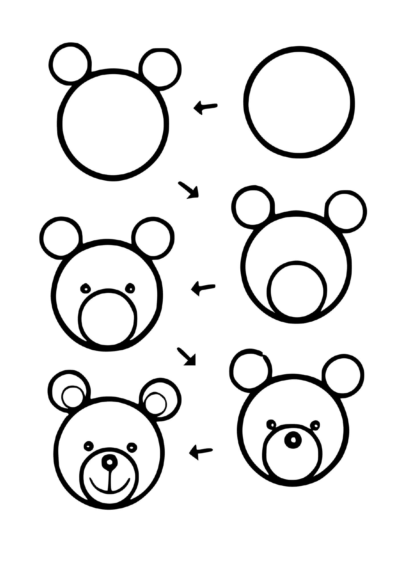  Um urso de pelúcia fácil de desenhar 