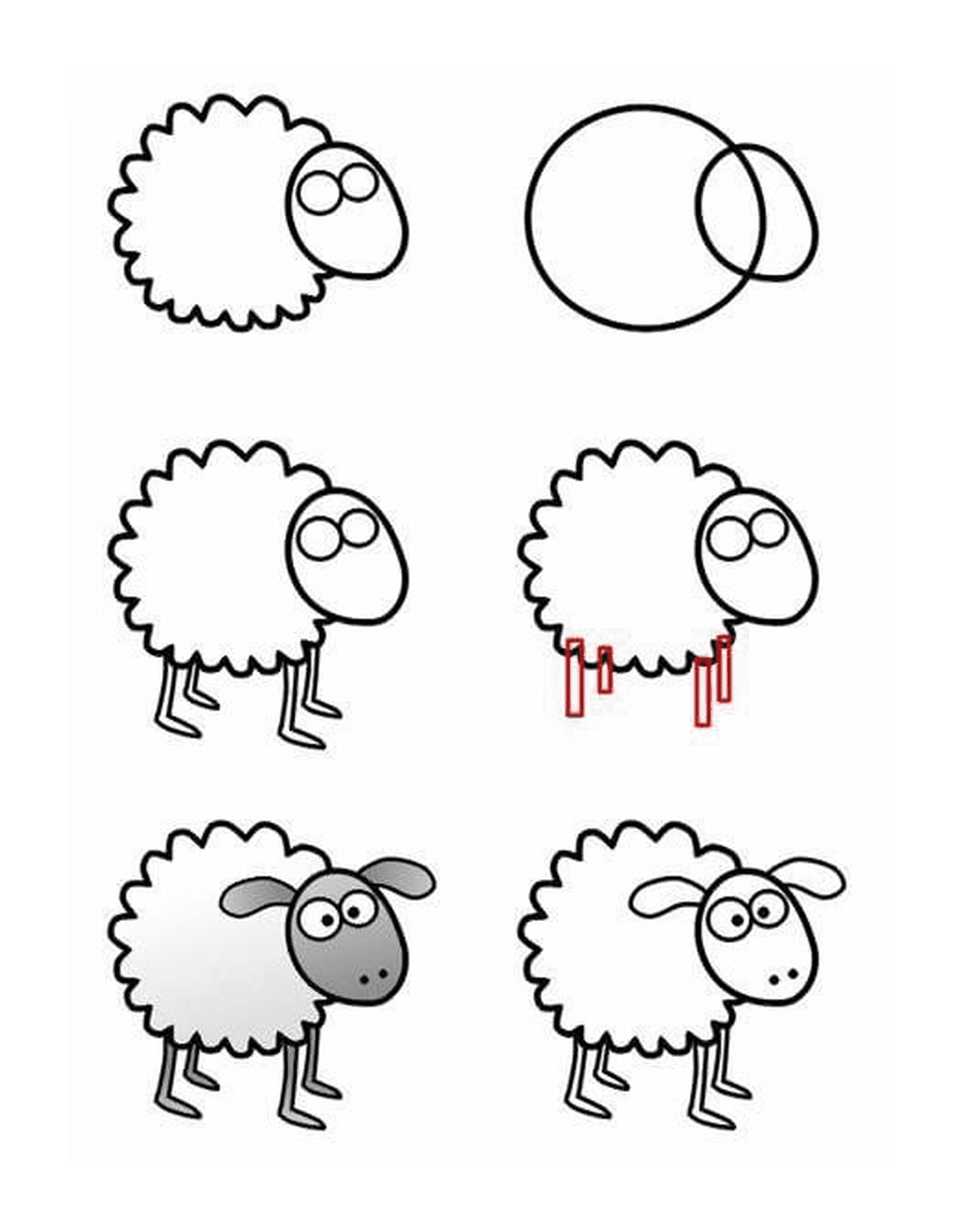  Como desenhar uma ovelha passo a passo 