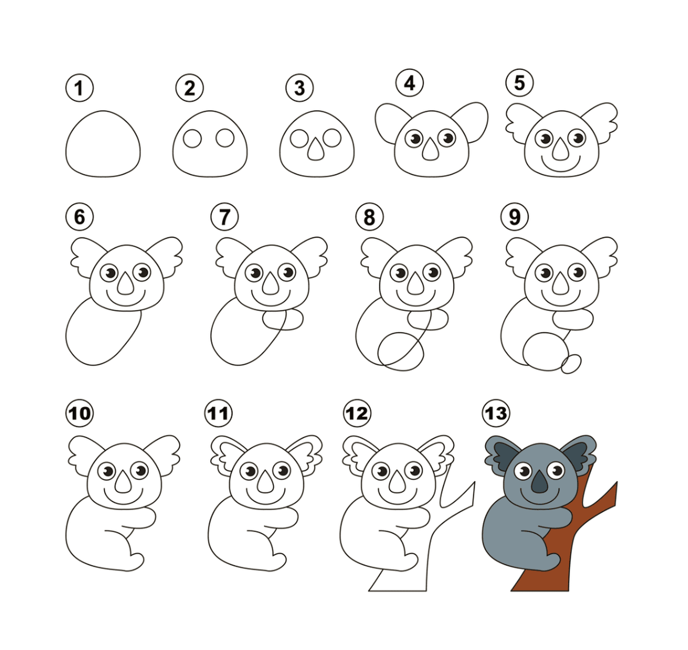  Como desenhar um coala facilmente 