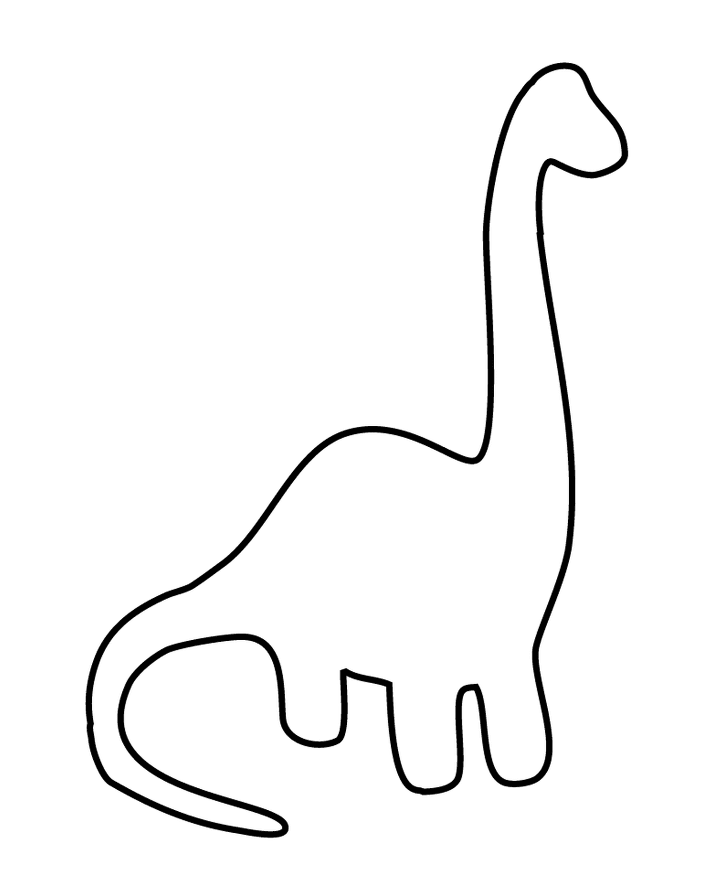  Um contorno de dinossauro preto e branco 