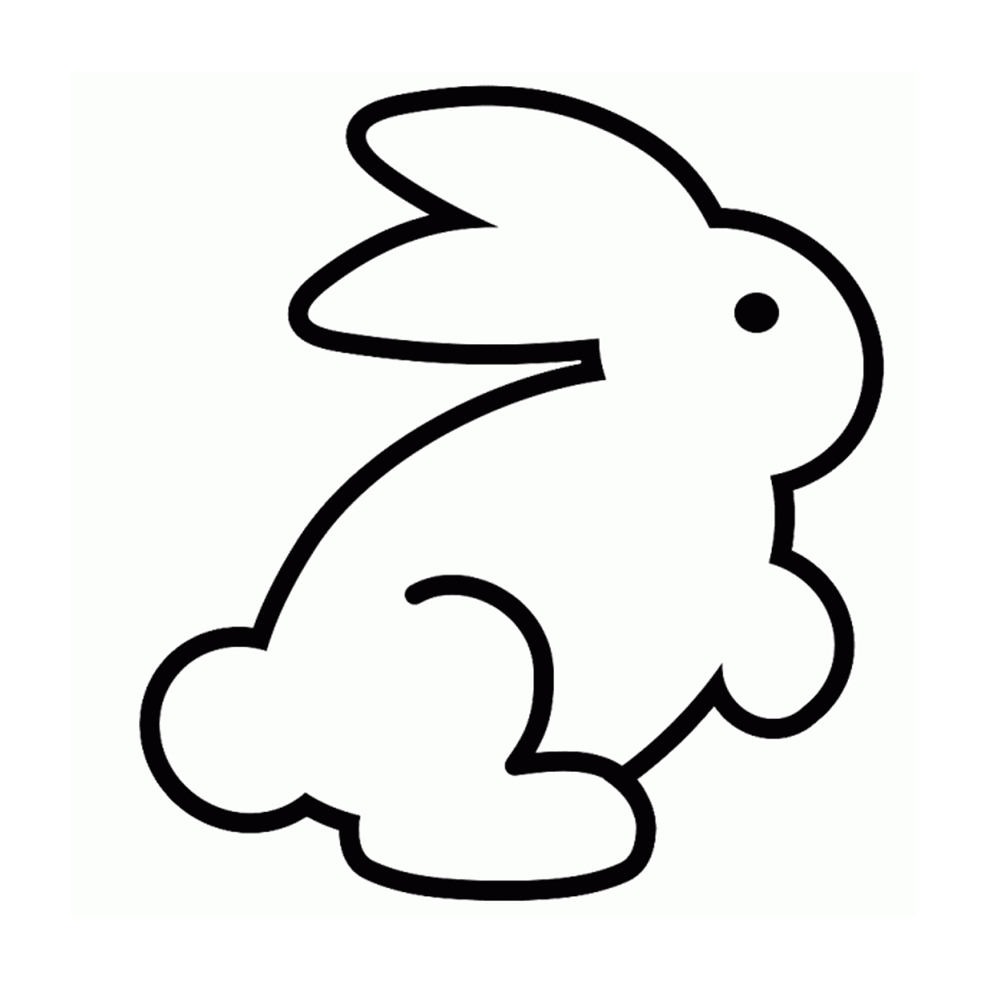  一只兔子坐着 