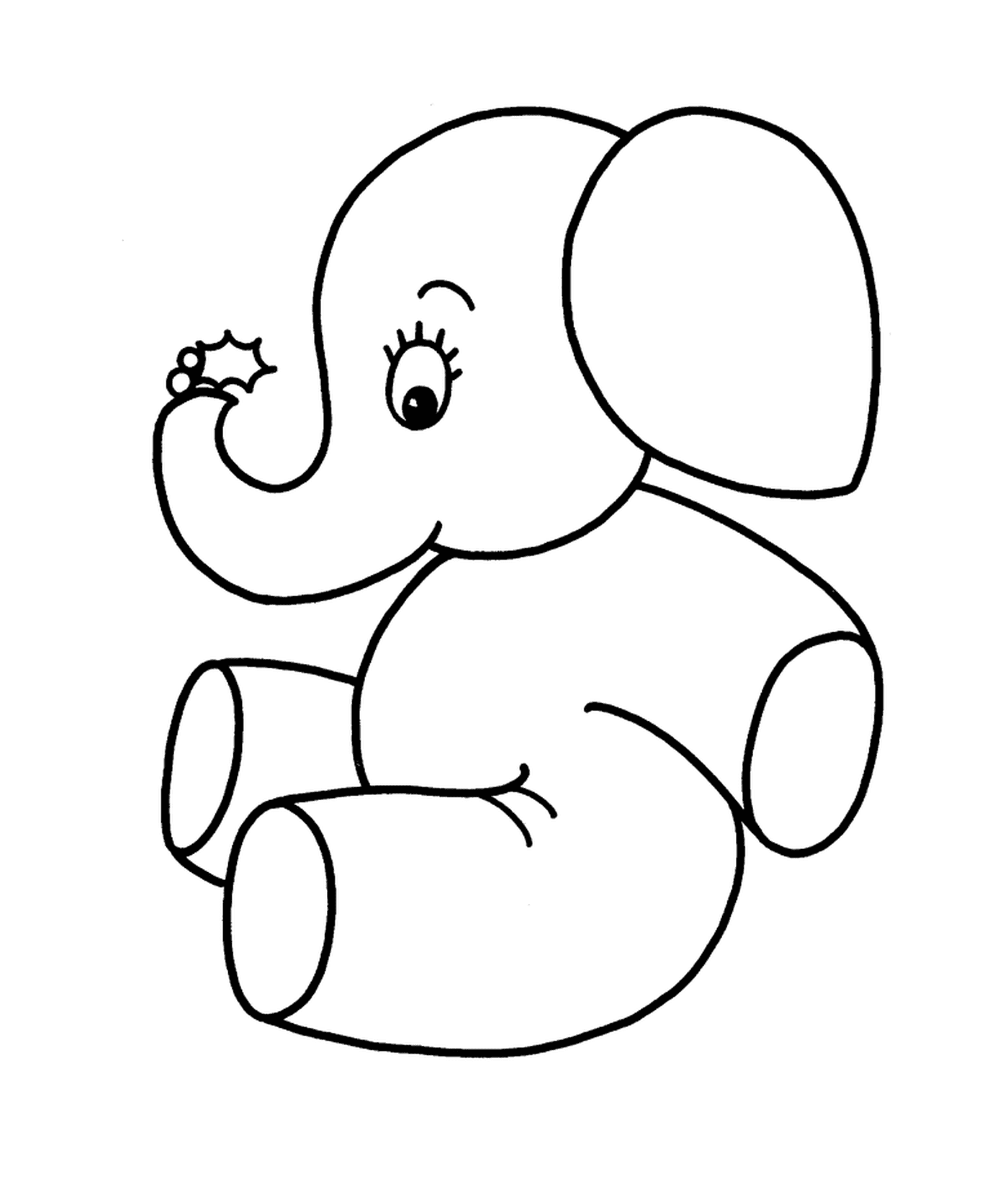  Um elefante sentado 