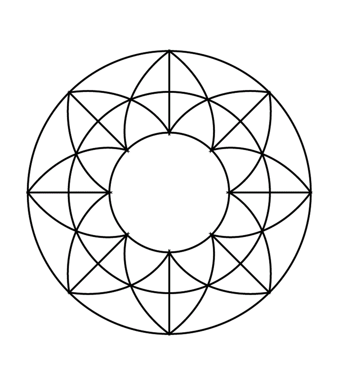  圆圆,内有几几何图案 