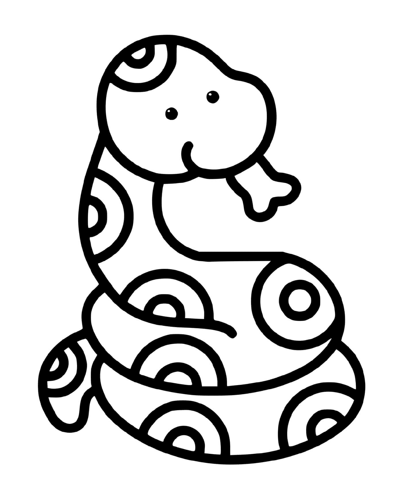  很容易为两岁的孩子画蛇 