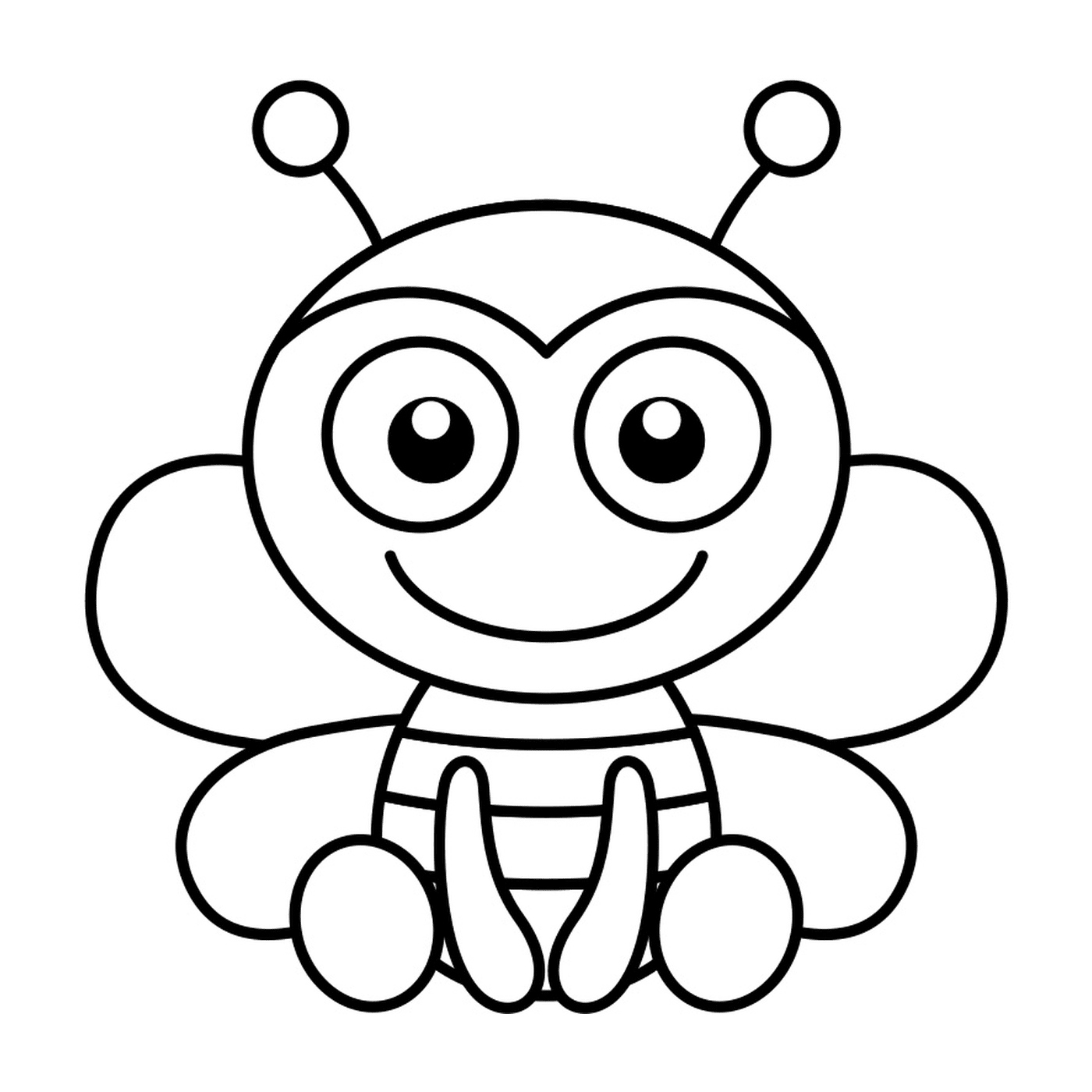  Uma abelha fácil de desenhar 