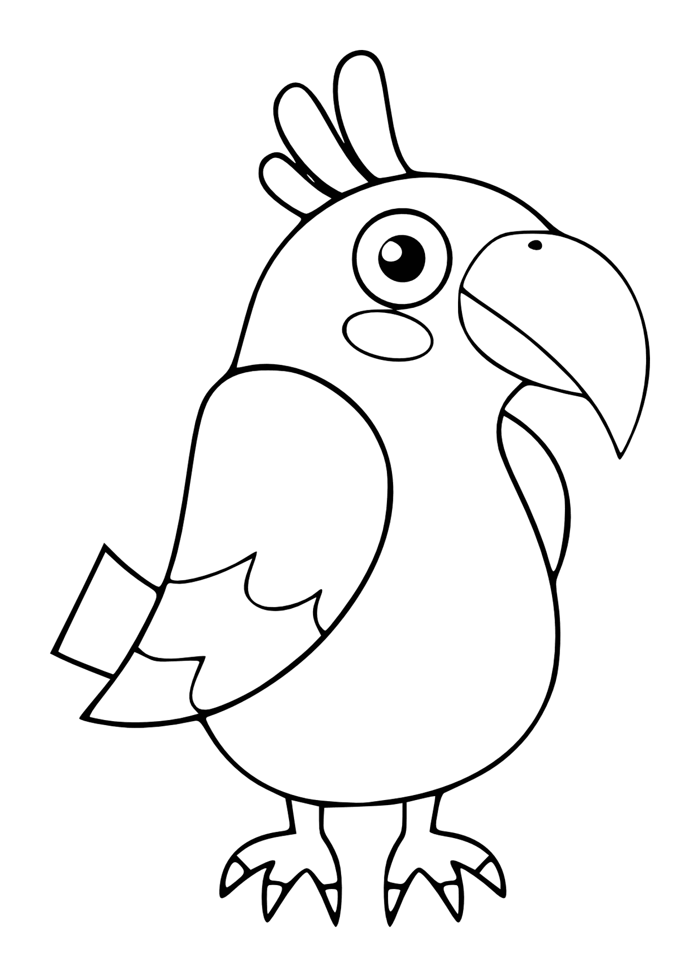 Um papagaio fácil de desenhar 