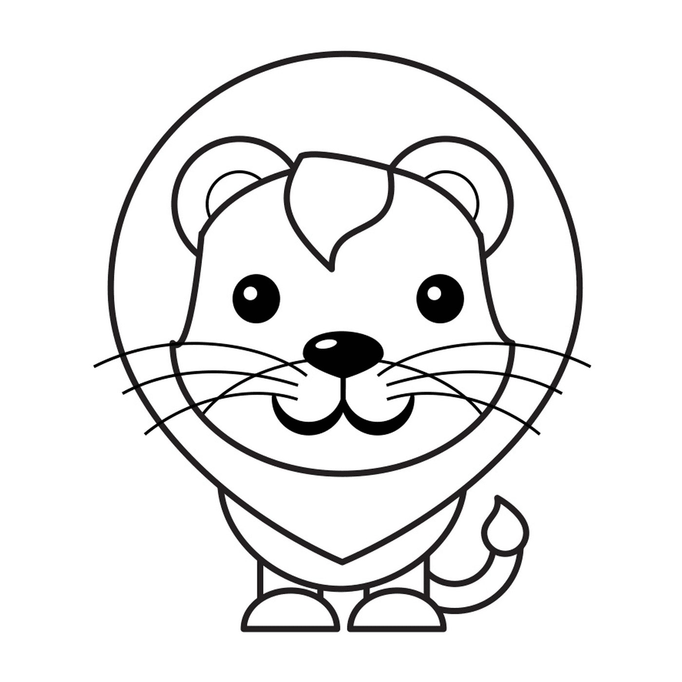  Fácil de desenhar leão 