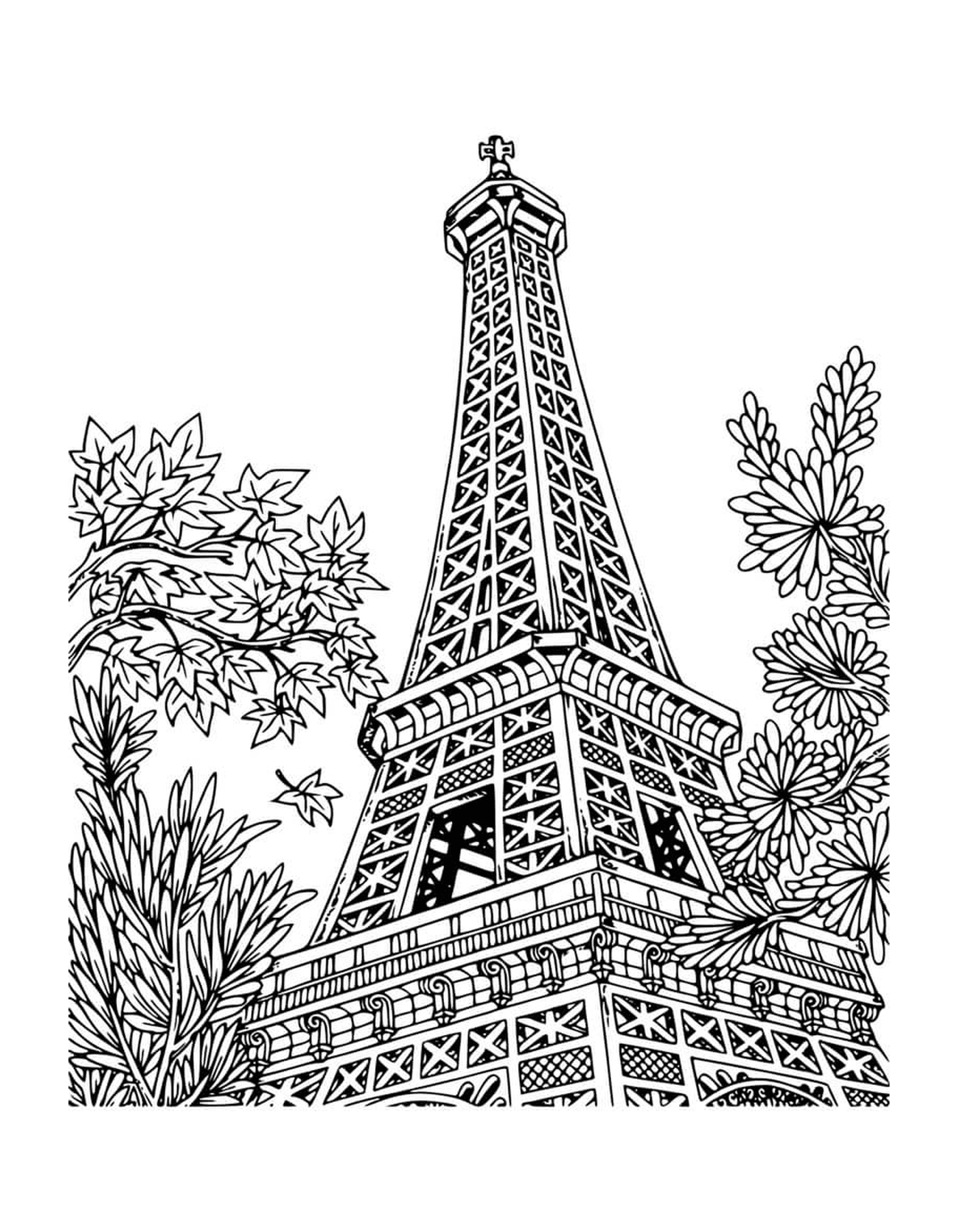  Paris em mandala, Torre Eiffel imponente 