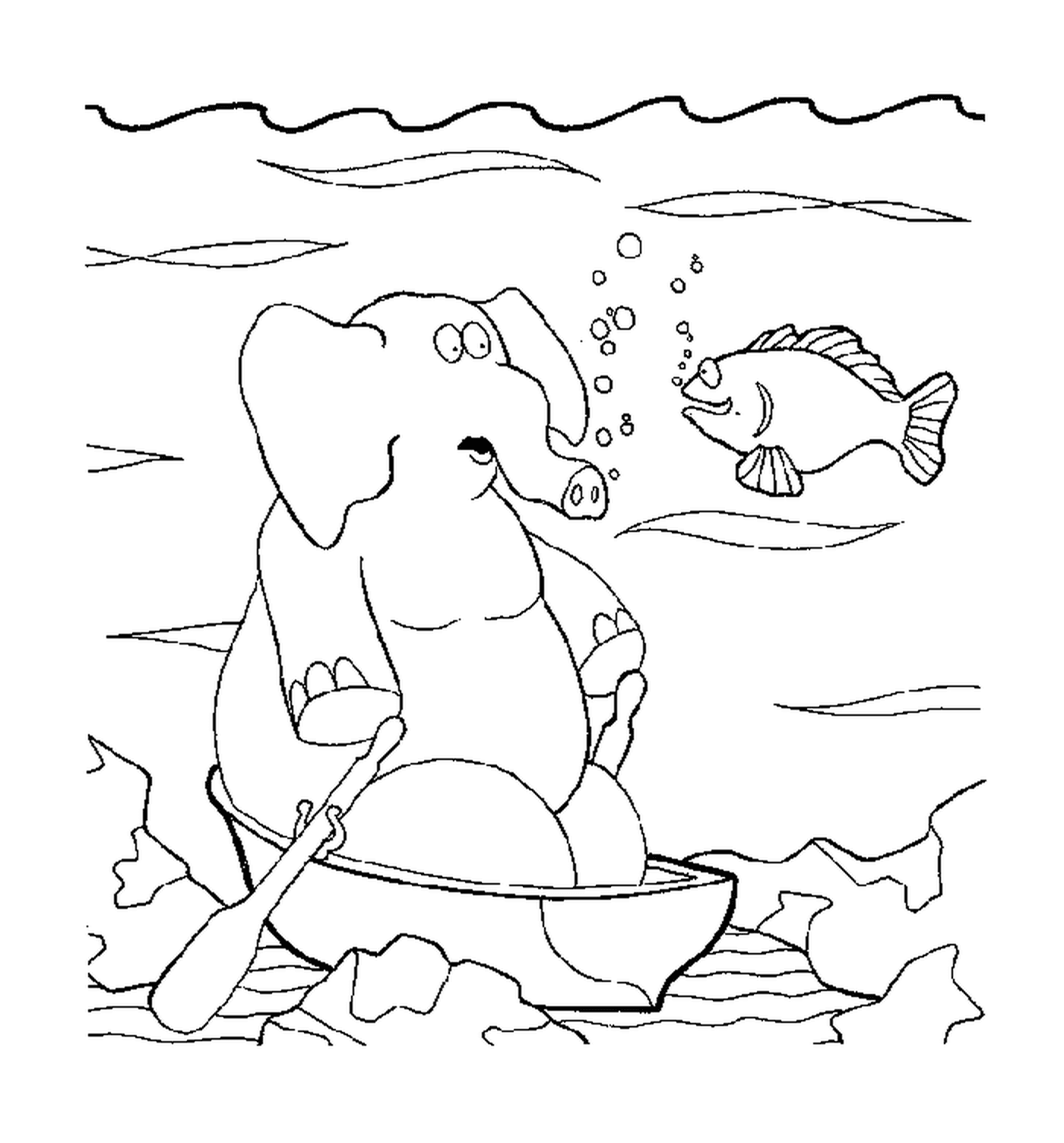  فيل تحت الماء 