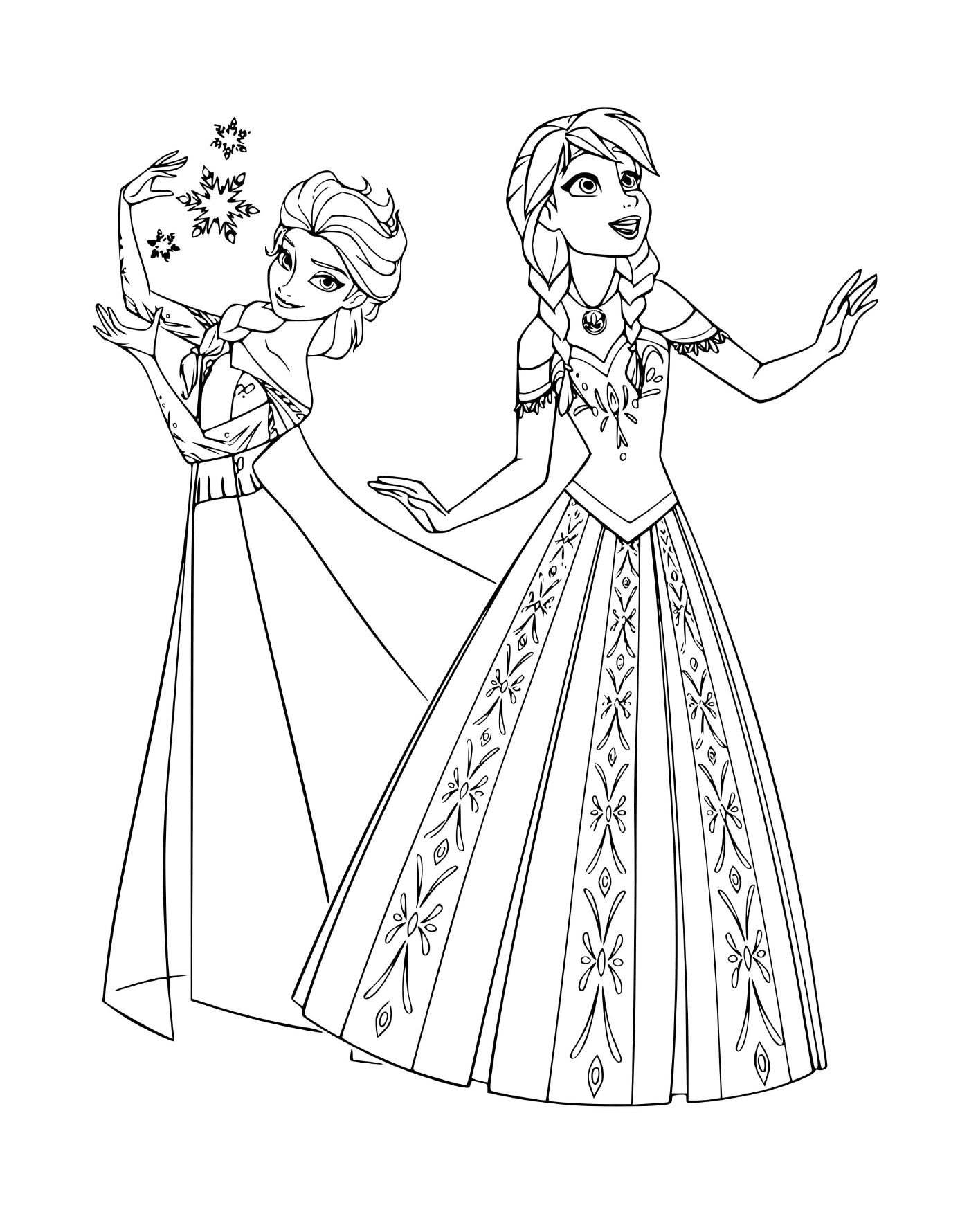 Anna e Elsa da Rainha da Neve 