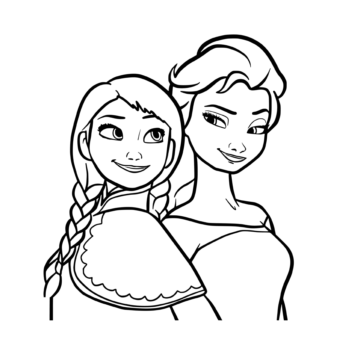  As princesas do reino, Elsa e Anna 