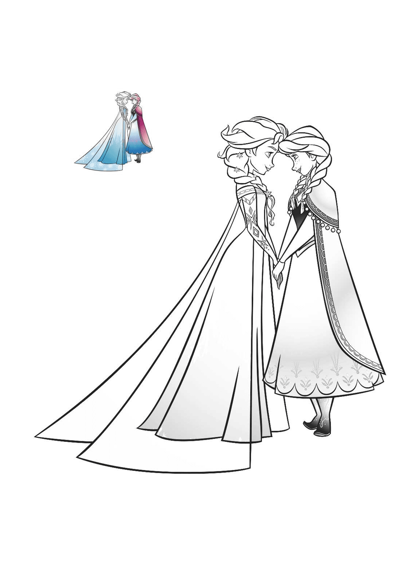  Elsa e Anna, as melhores amigas do mundo 