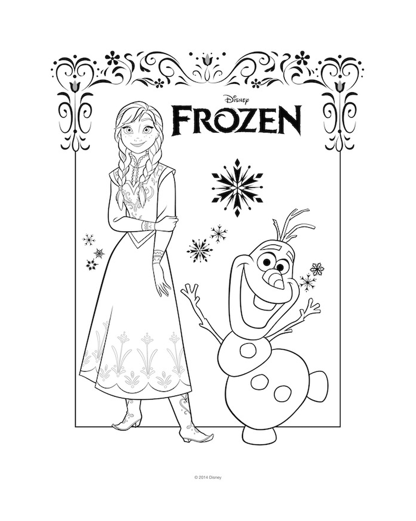  Anna e Olaf da Rainha da Neve 