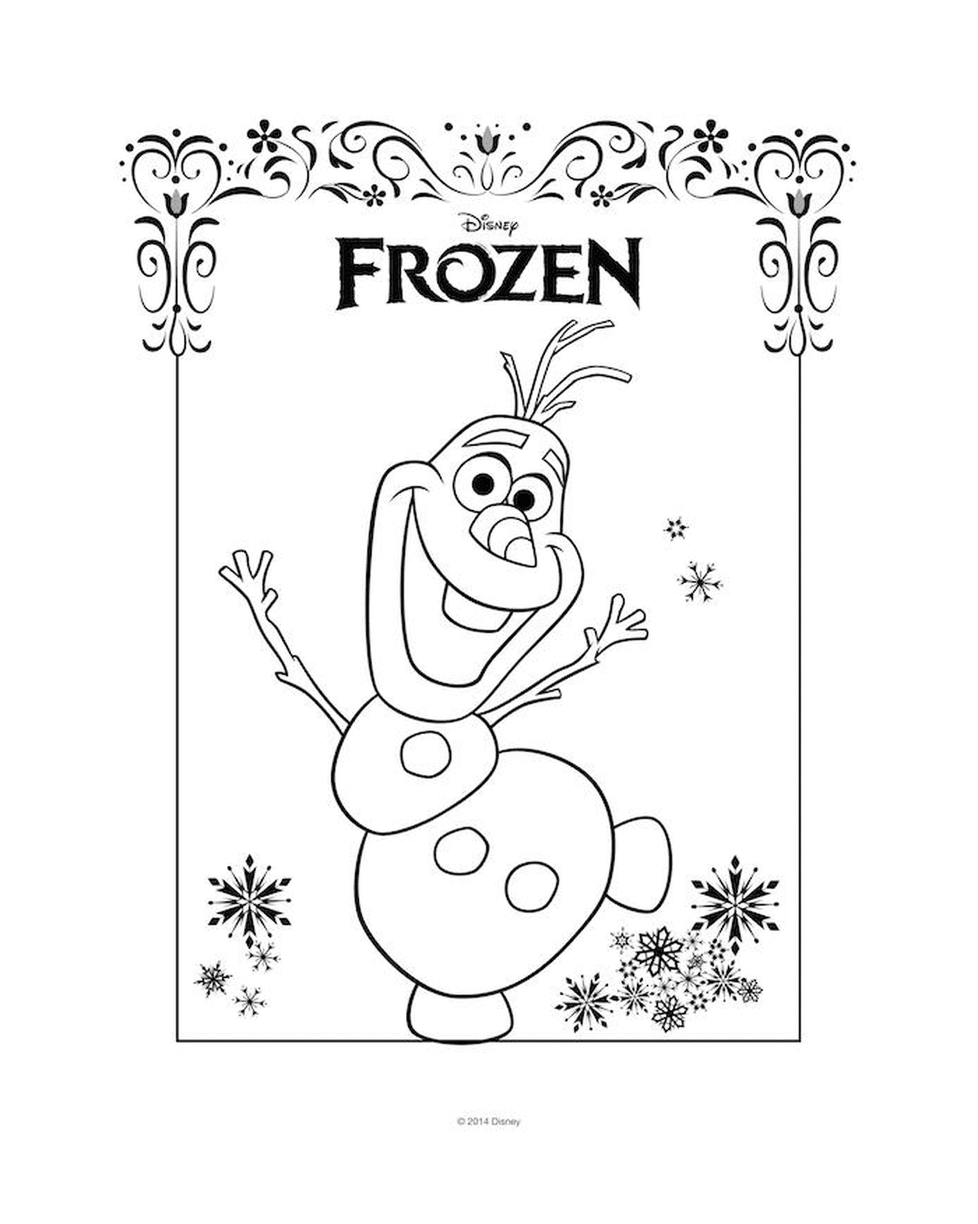  Olaf, retrato da Disney da Rainha da Neve 