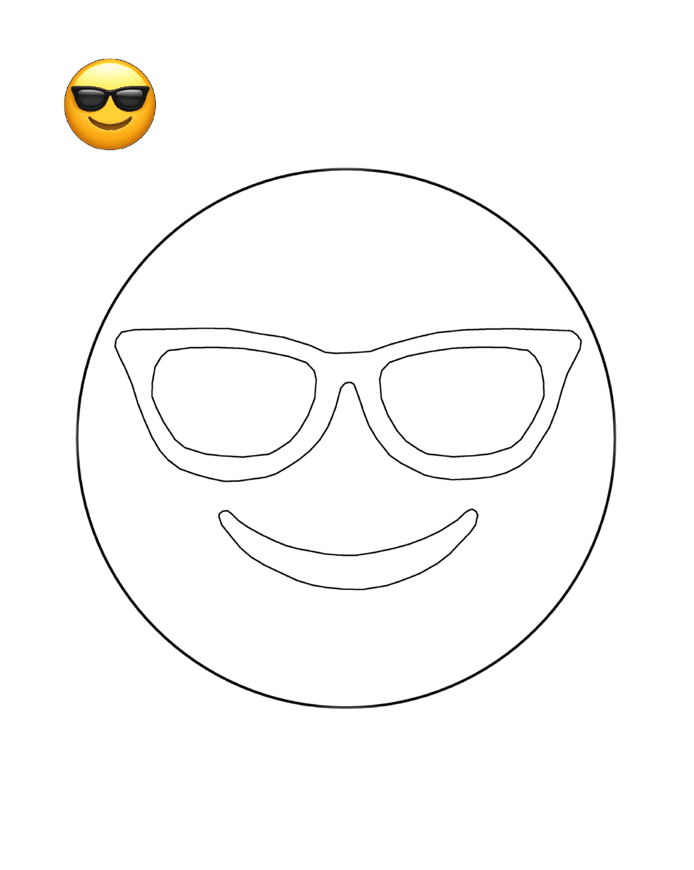  Um rosto sorridente usando óculos de sol 
