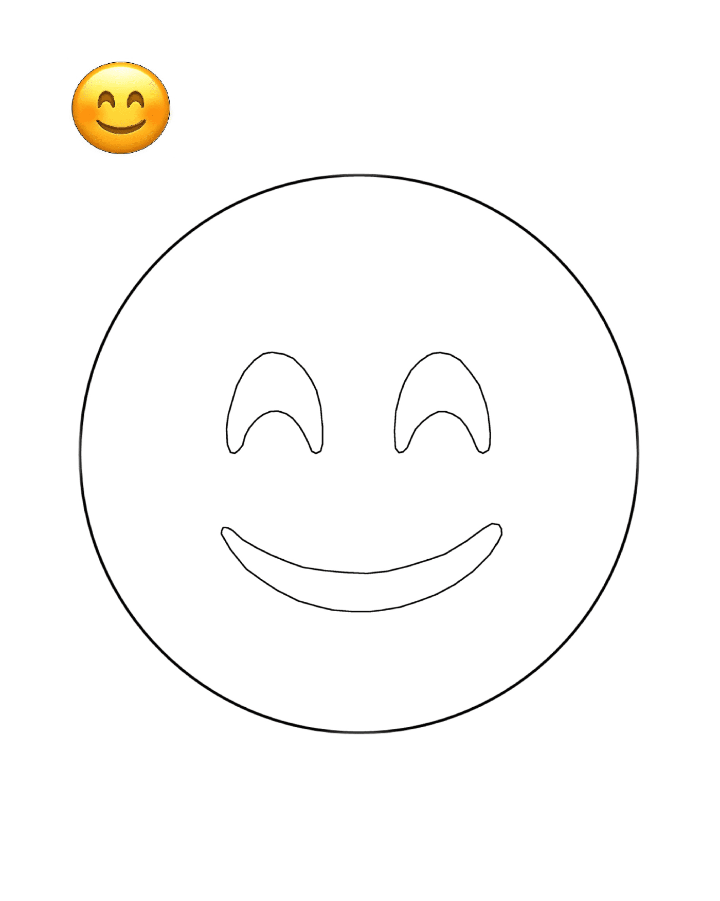  Um rosto sorridente é desenhado 