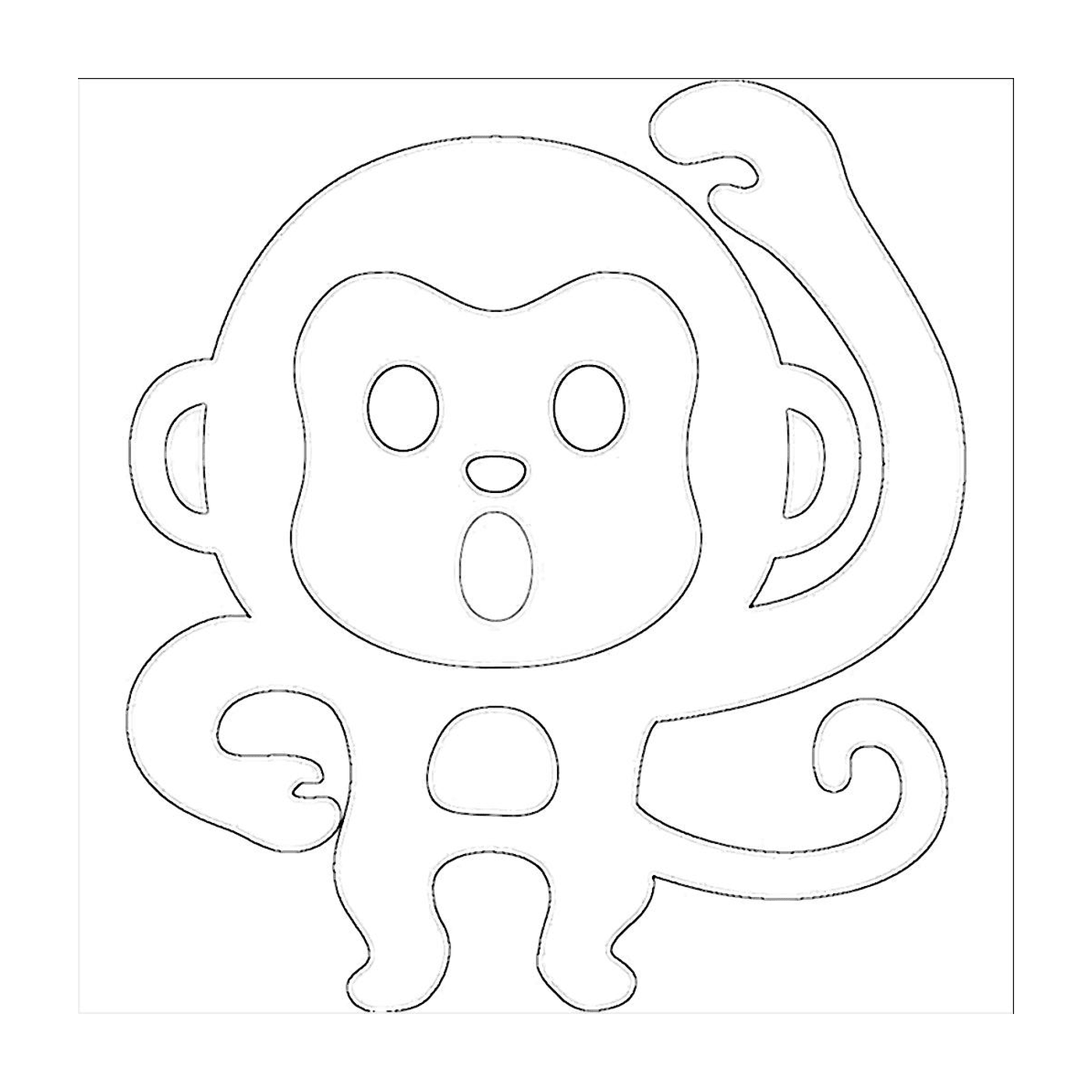  Um macaco desenho 