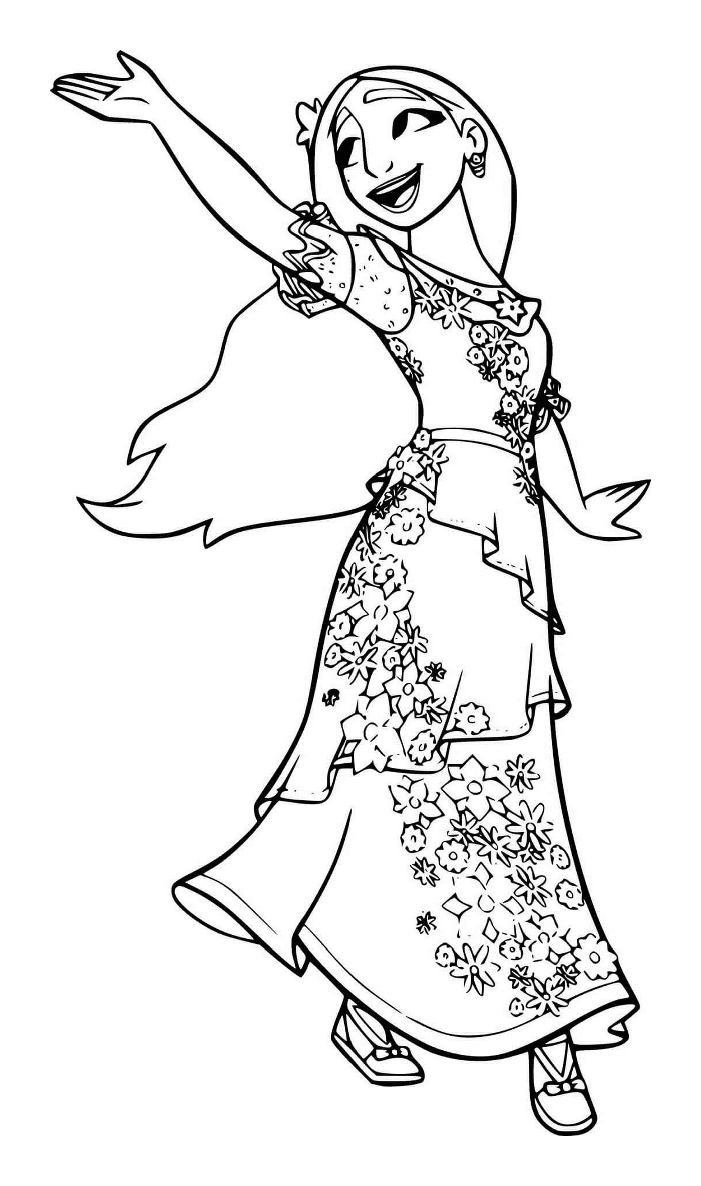  Isabela Madrigal em um vestido 