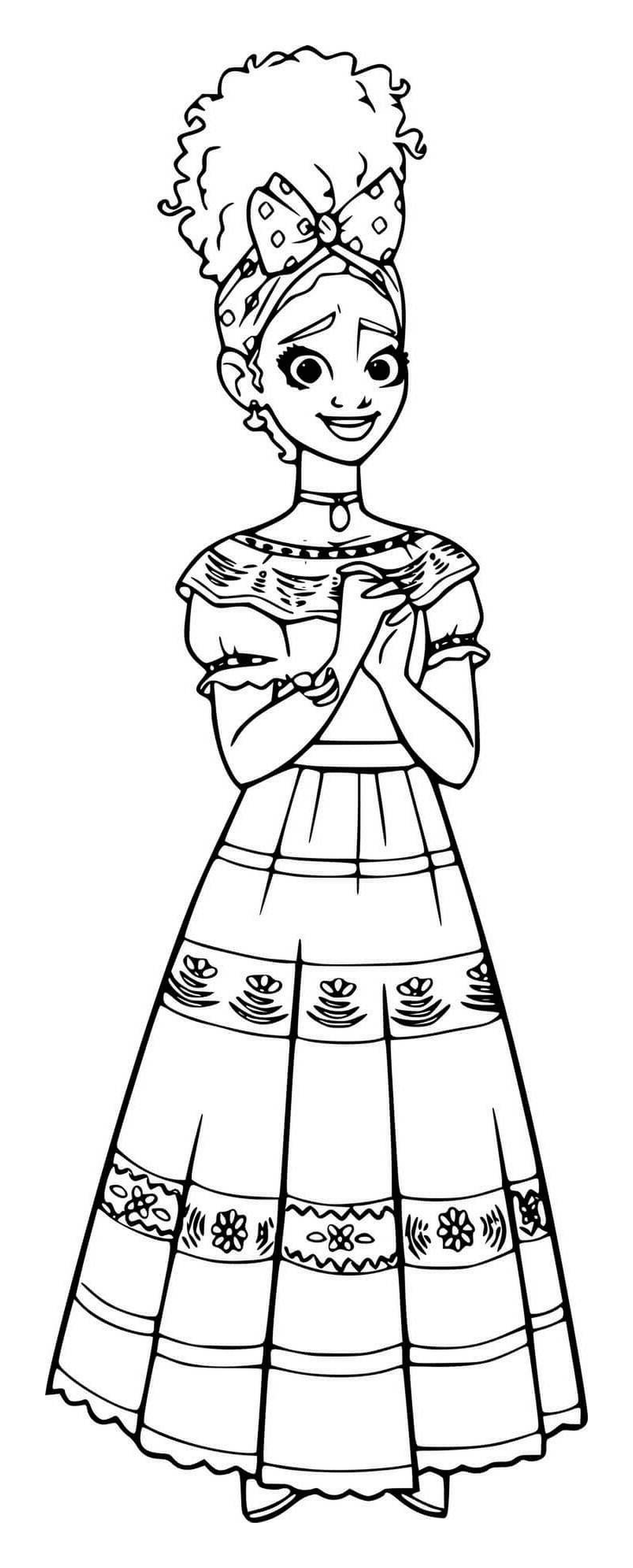  Dolores Madrigal em um vestido 