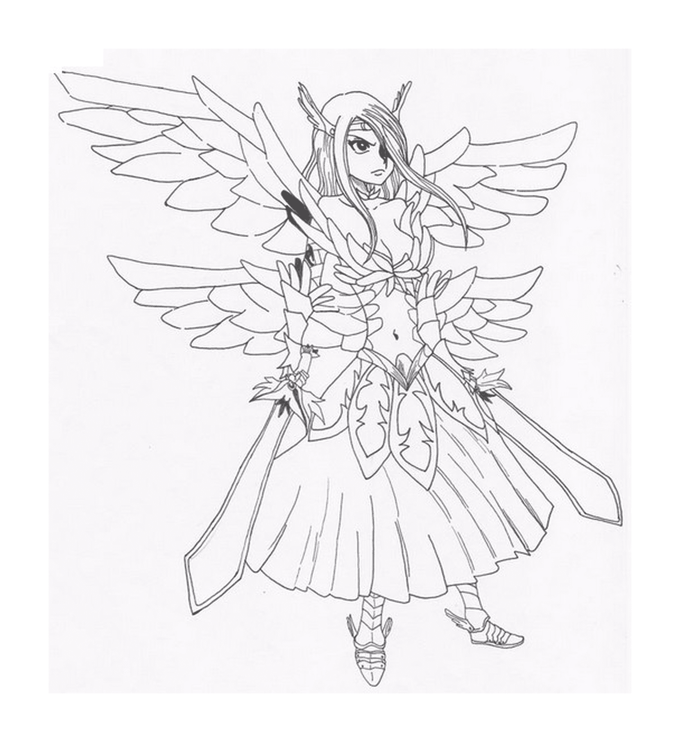  Um anjo com um arco e uma flecha 