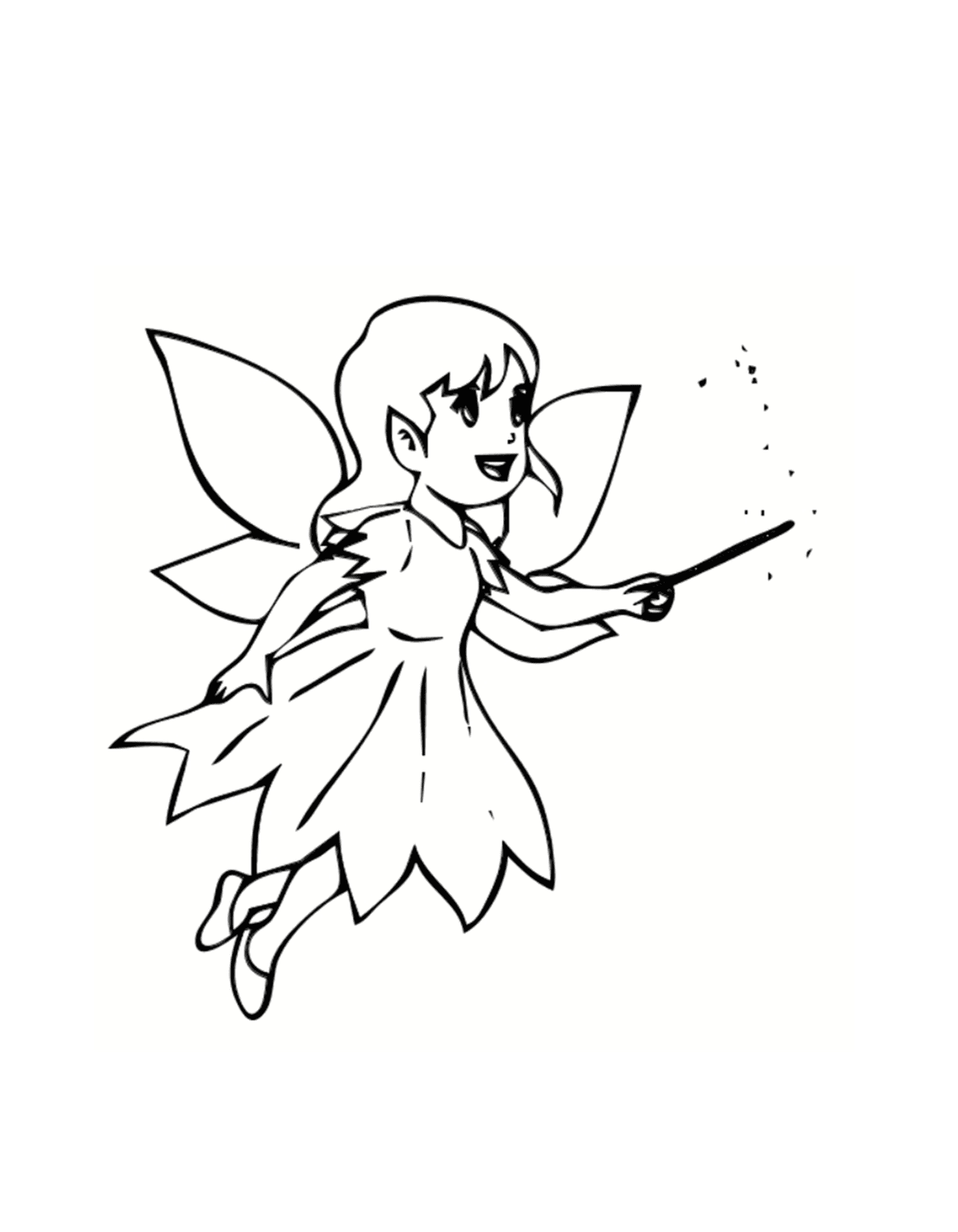  一个有魔杖的飞行仙女 