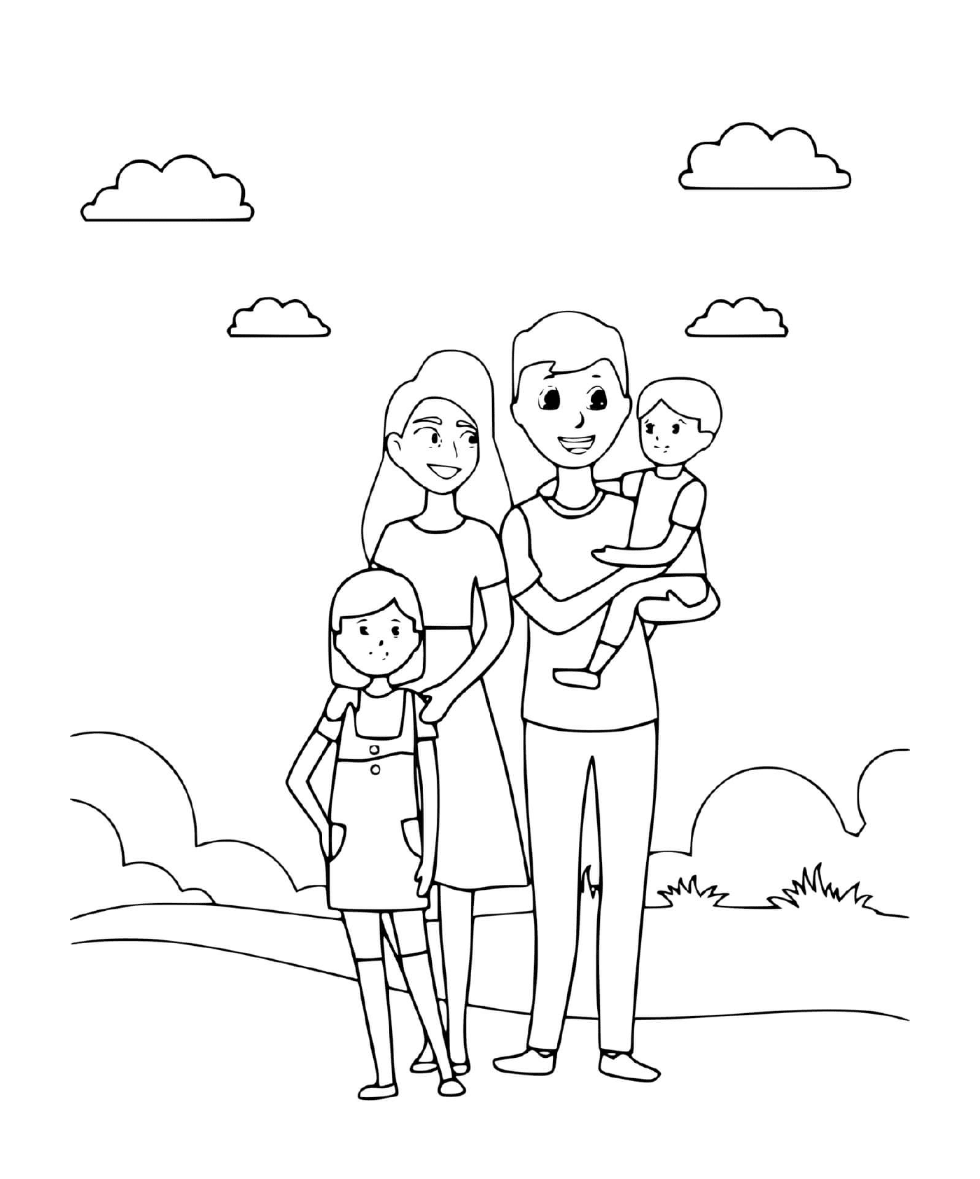  Uma bela família em férias 