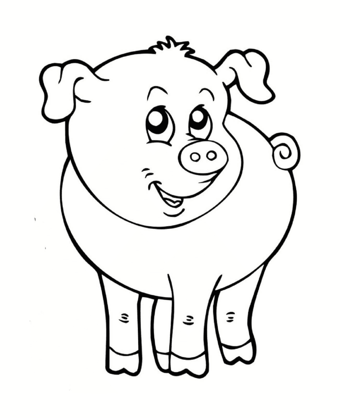  um porco sorrindo 