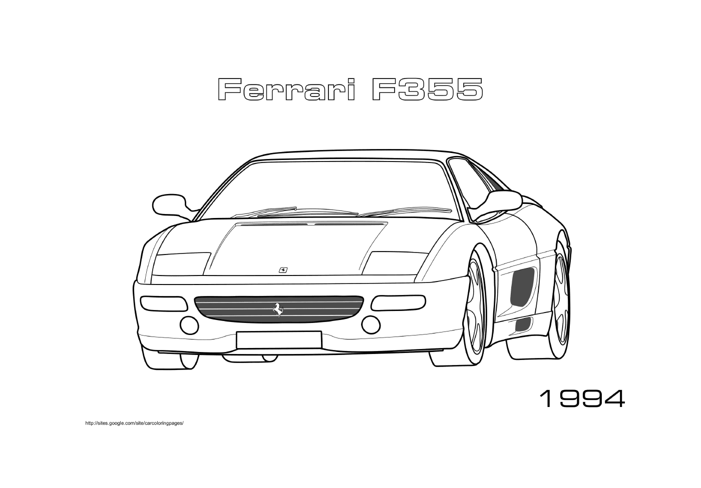  Um Ferrari F355 1994 carro 