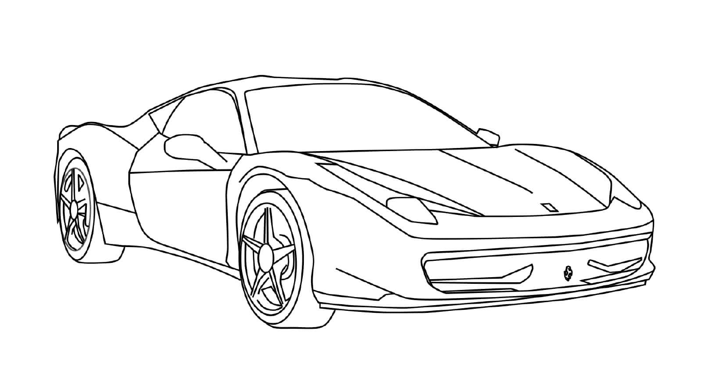  Um carro esportivo Ferrari 