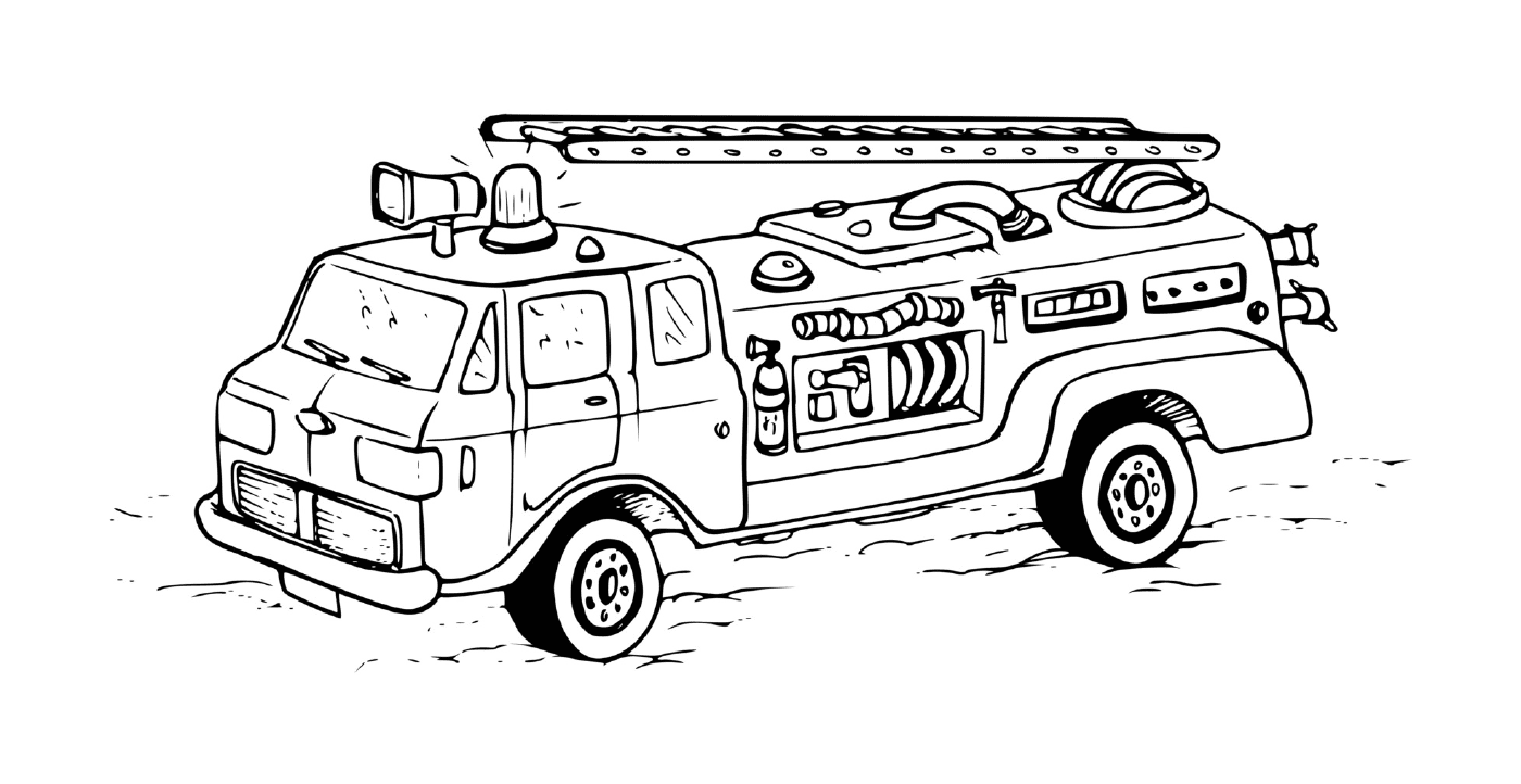  Desenho de um caminhão de bombeiros 