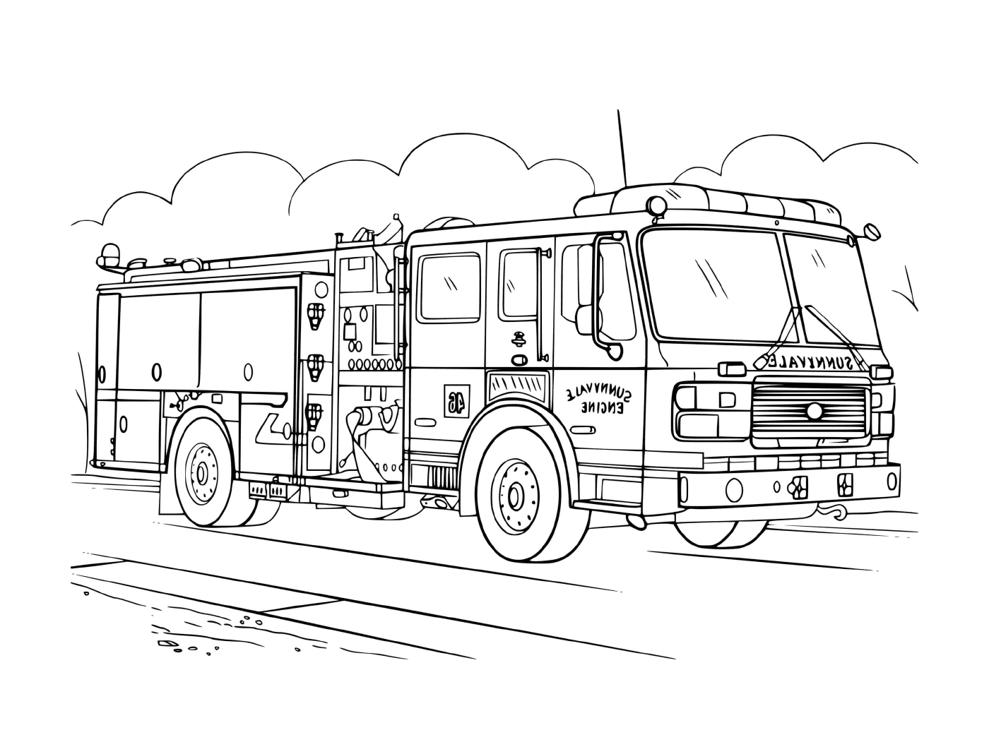  现实的消防车,油漆 