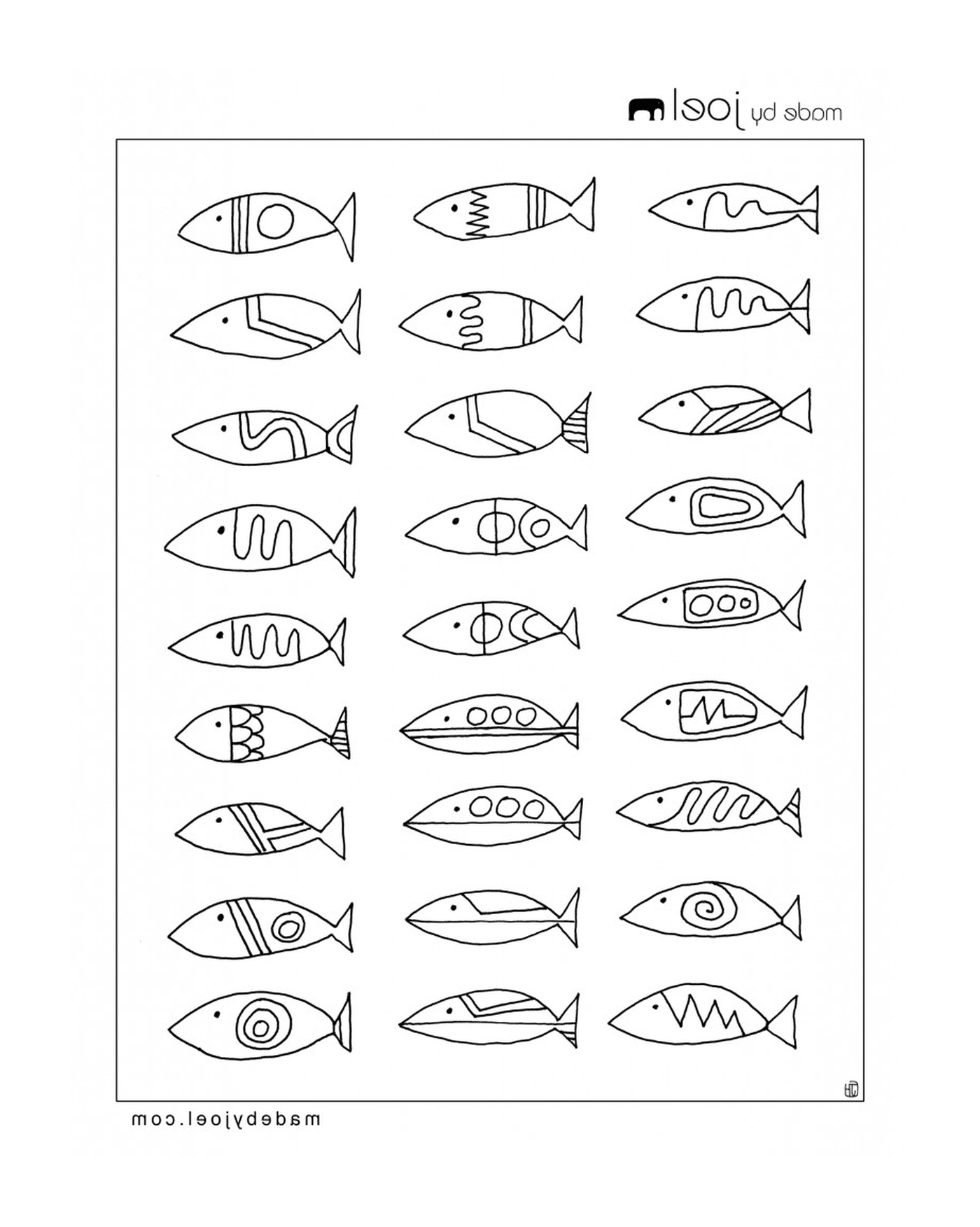  Diferentes tipos de peixes nesta página 