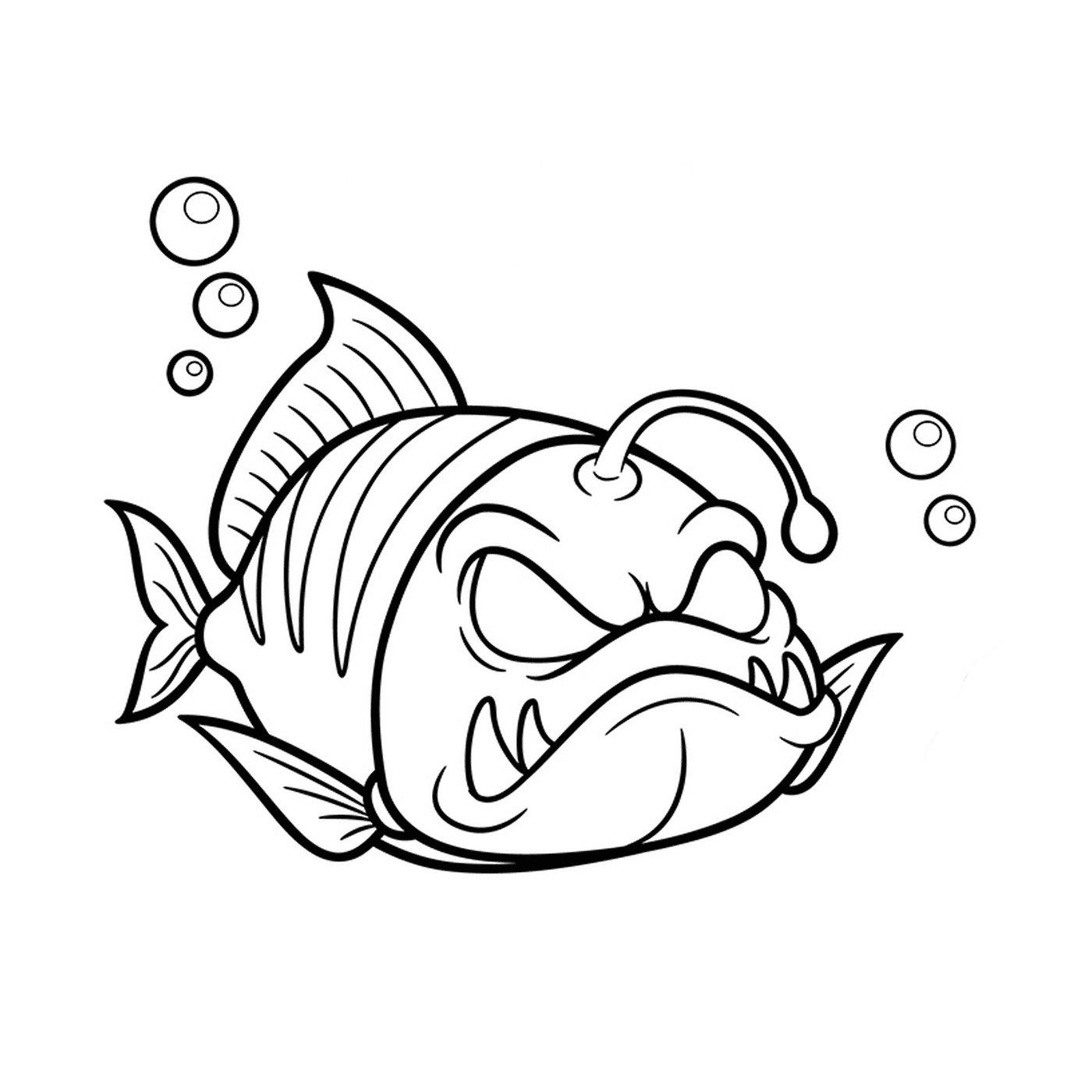  fish-lantern com um olhar furioso 