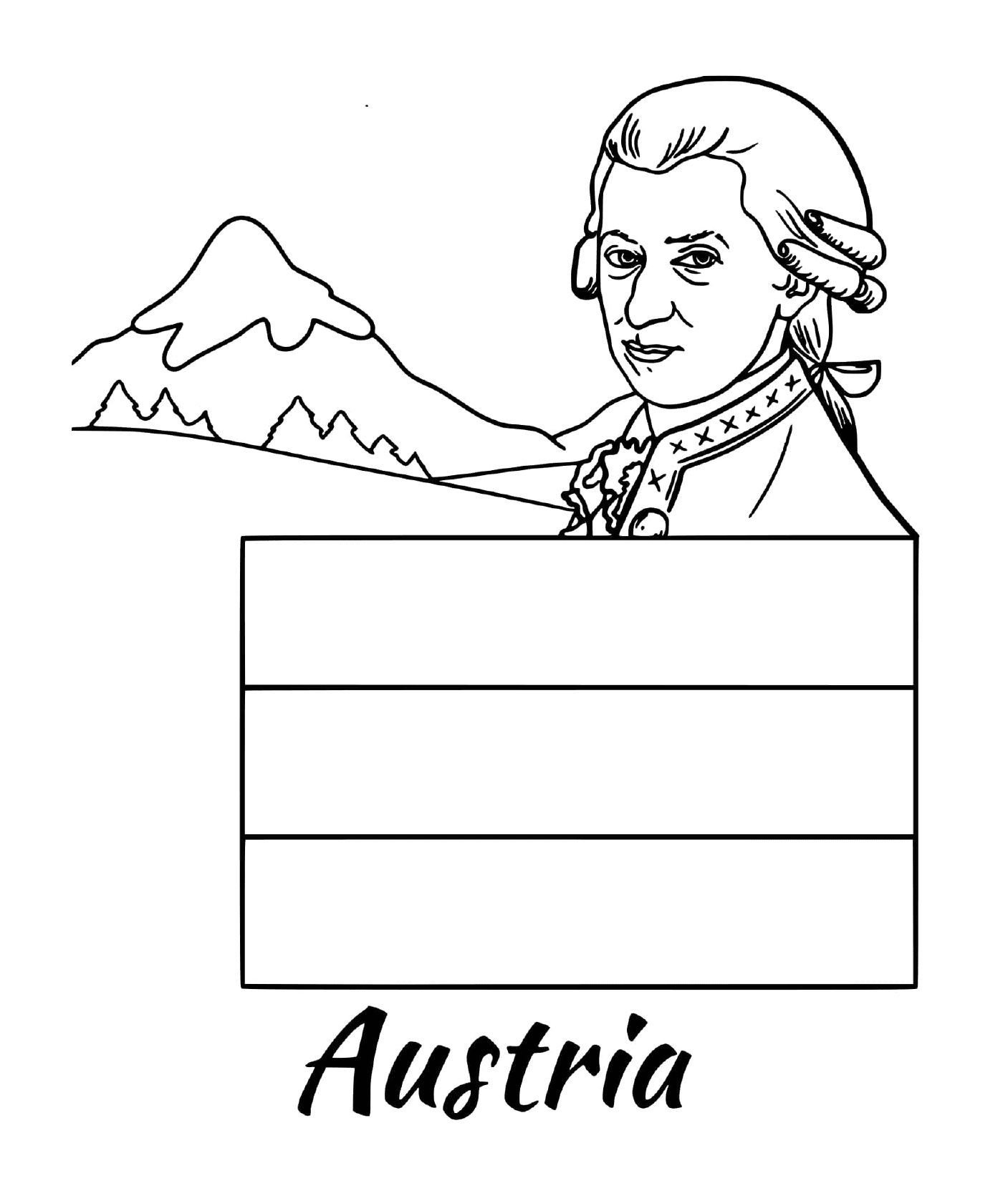  奥地利国旗,莫扎特 