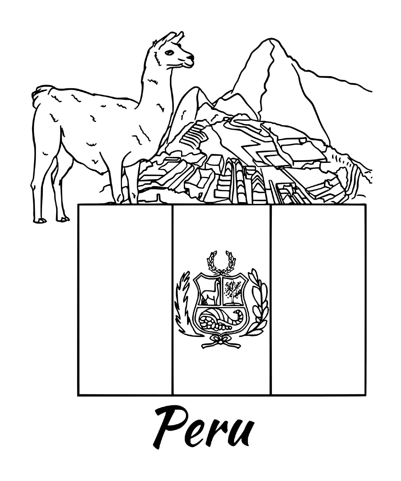  Bandeira do Peru, alpaca 