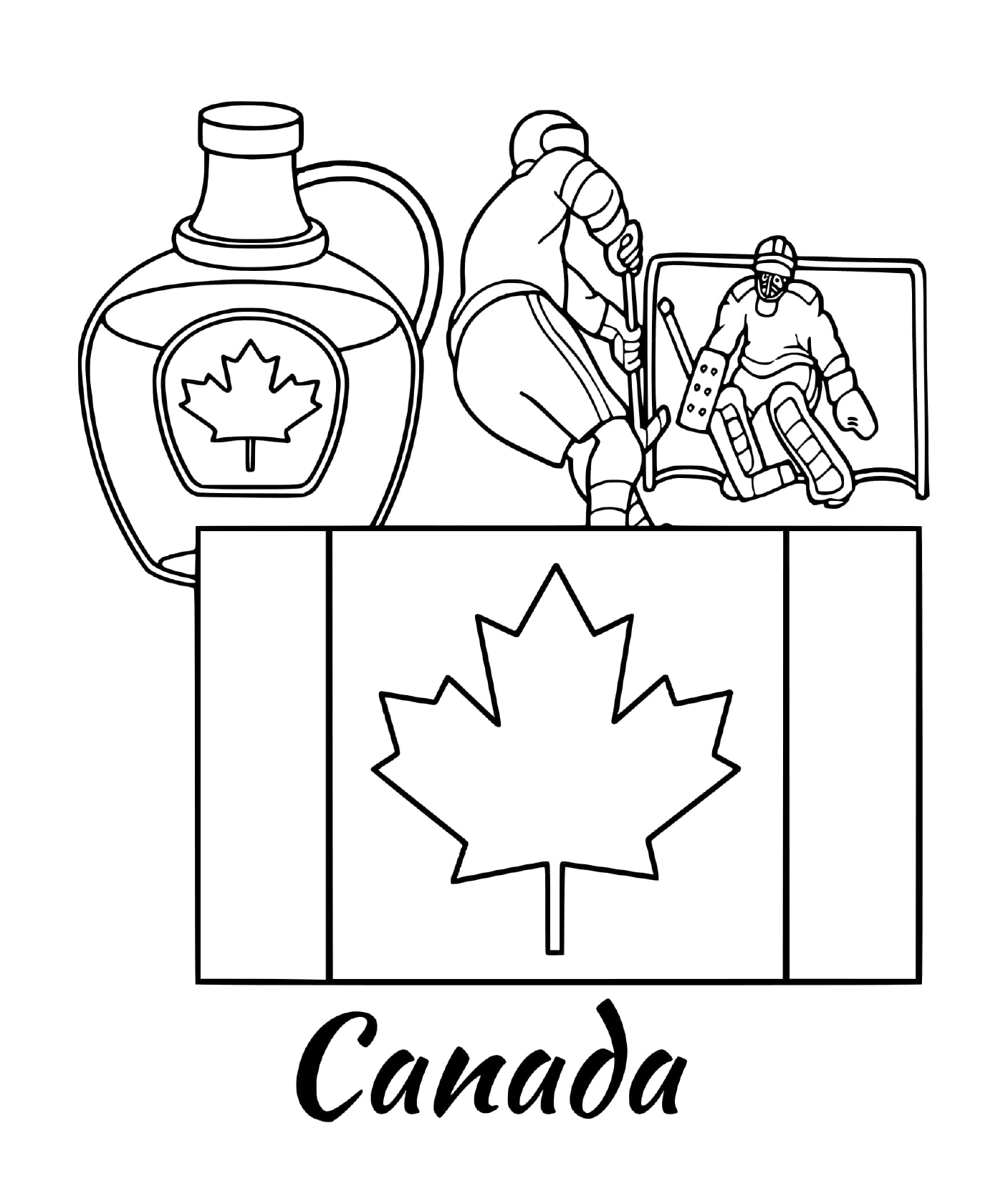  Bandeira do Canadá com Maple 