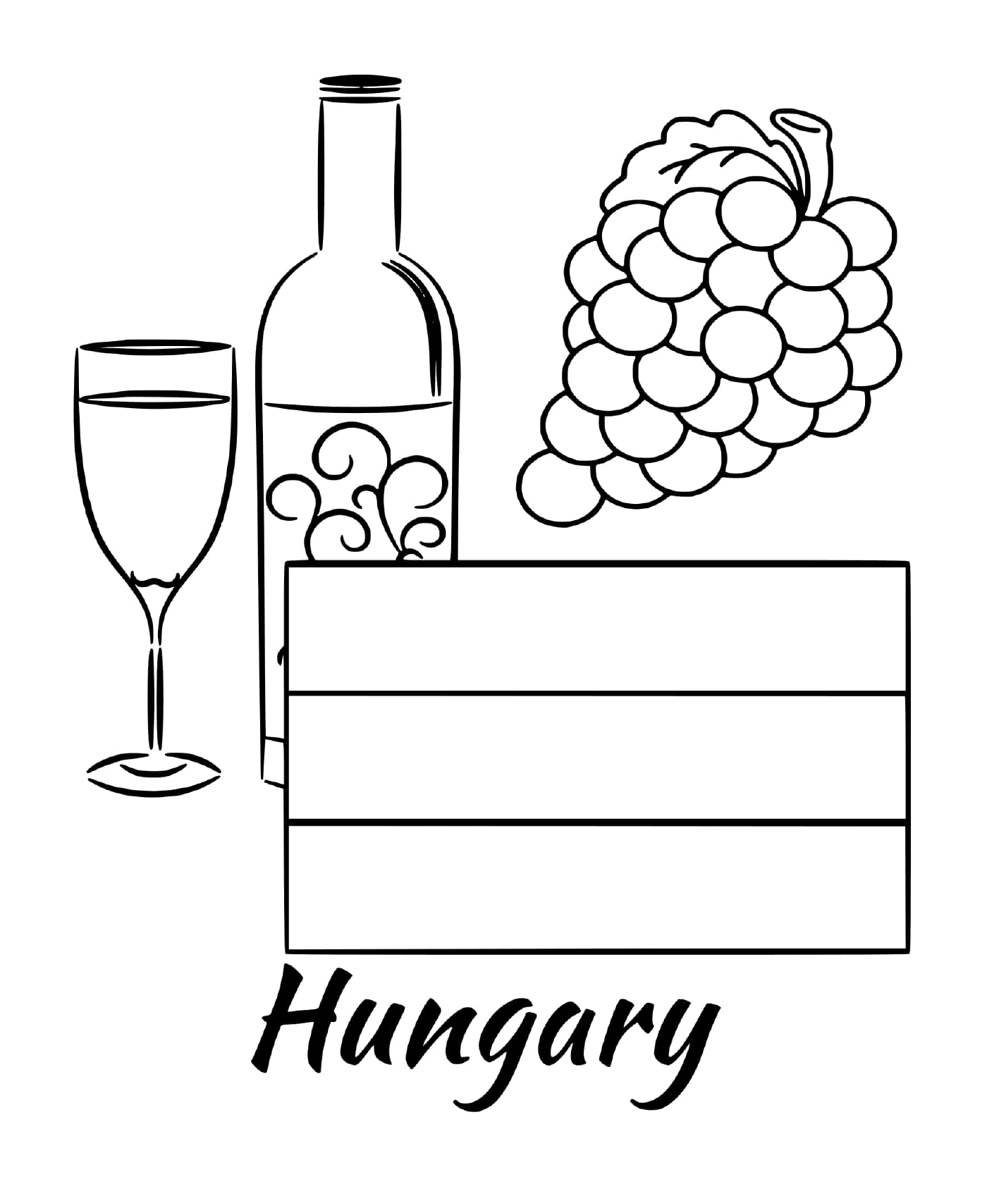  शराब के साथ हंगरी का फ्लैग 